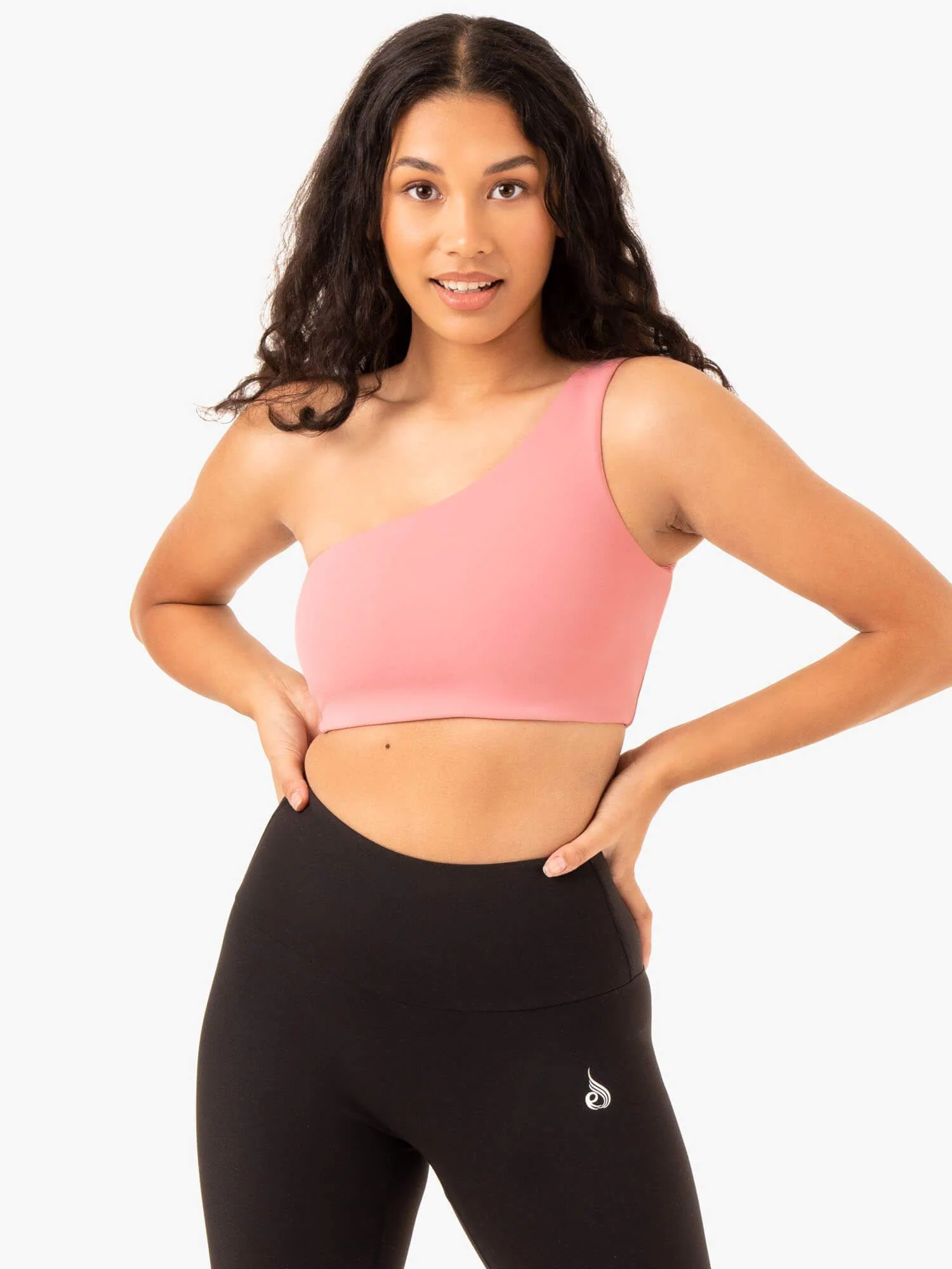 Adapt One Shoulder Sports Bra - Blush Pink - Image 3