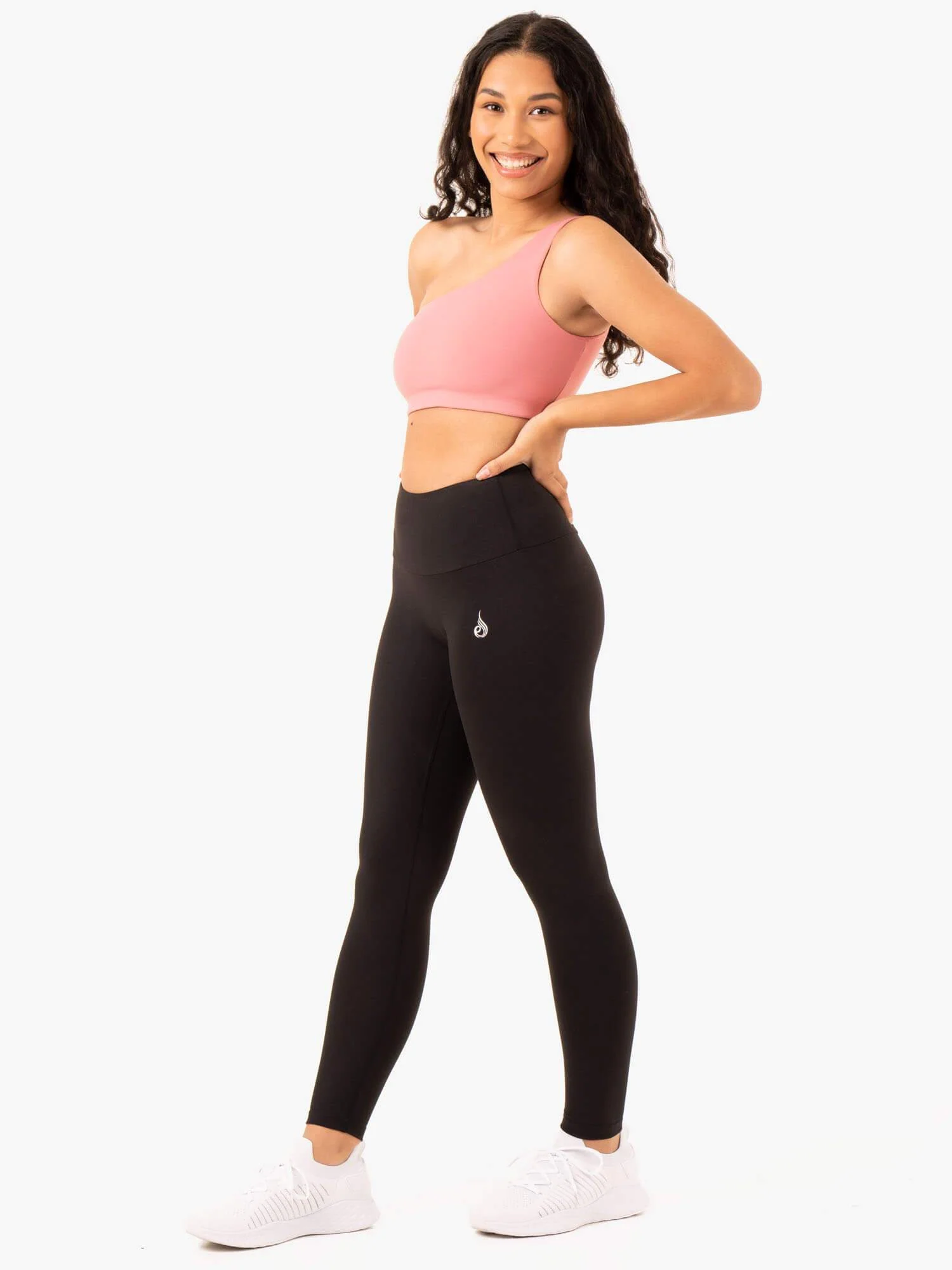 Adapt One Shoulder Sports Bra - Blush Pink - Image 5