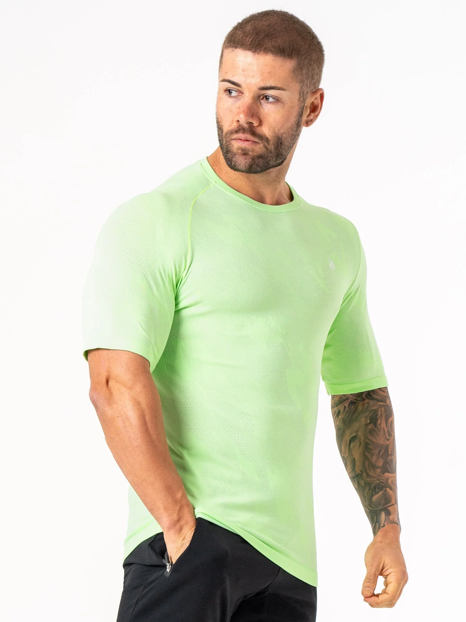 Aero Core Seamless T-Shirt - Lime - Image 3
