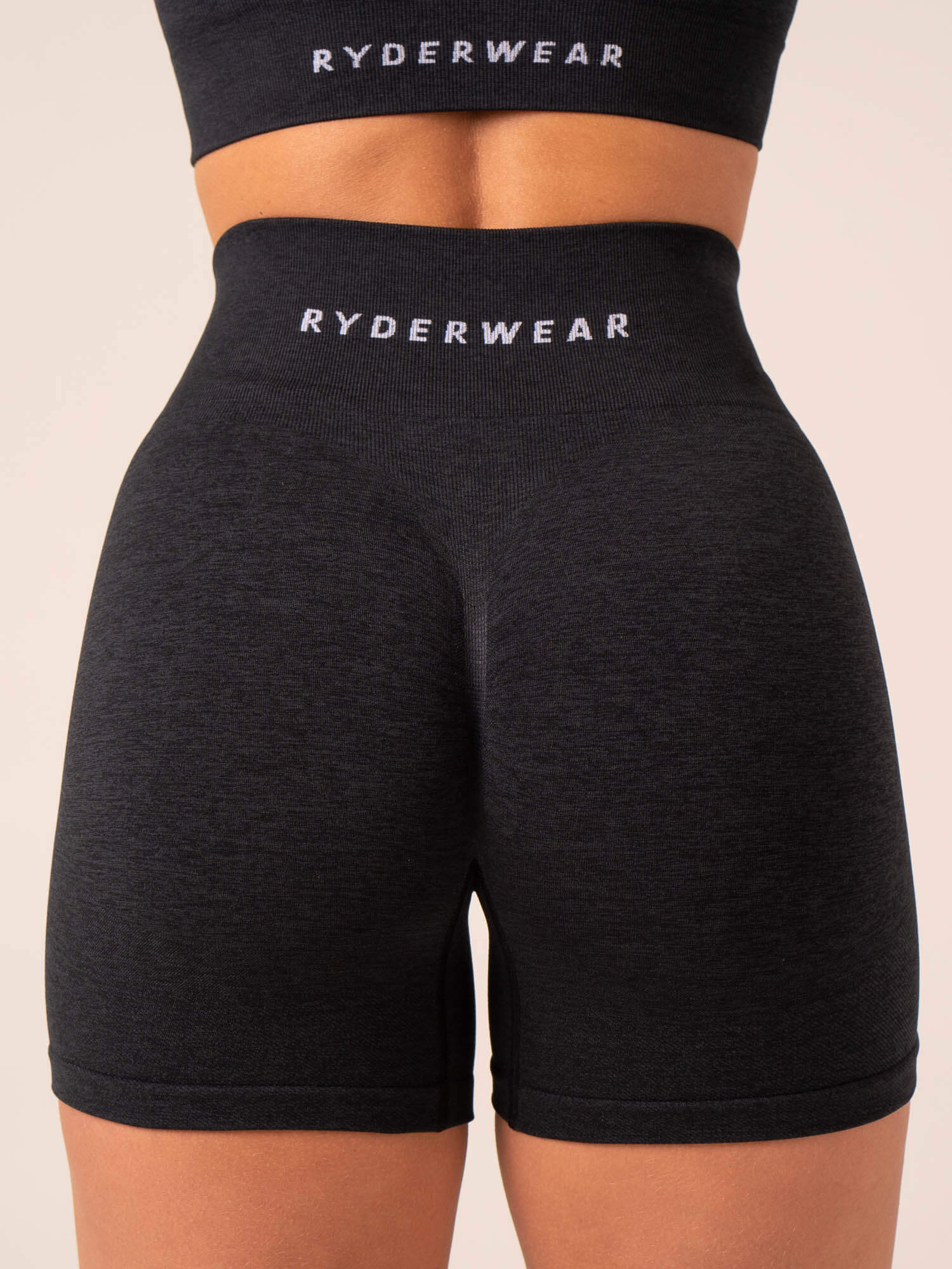 Aspire Seamless Shorts - Black Marl - Image 5