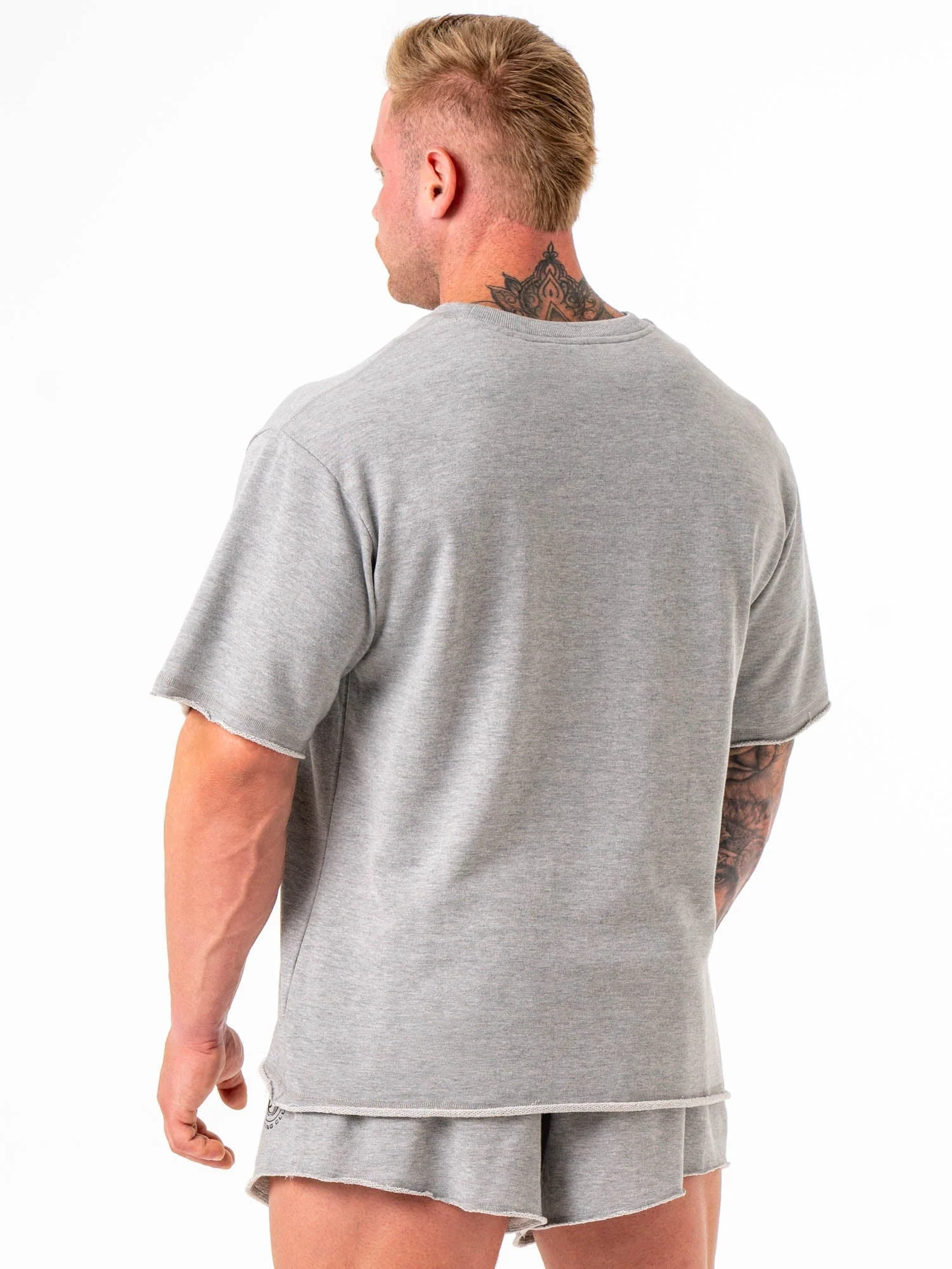 Box Fleece T-Shirt - Grey Marle - Image 4