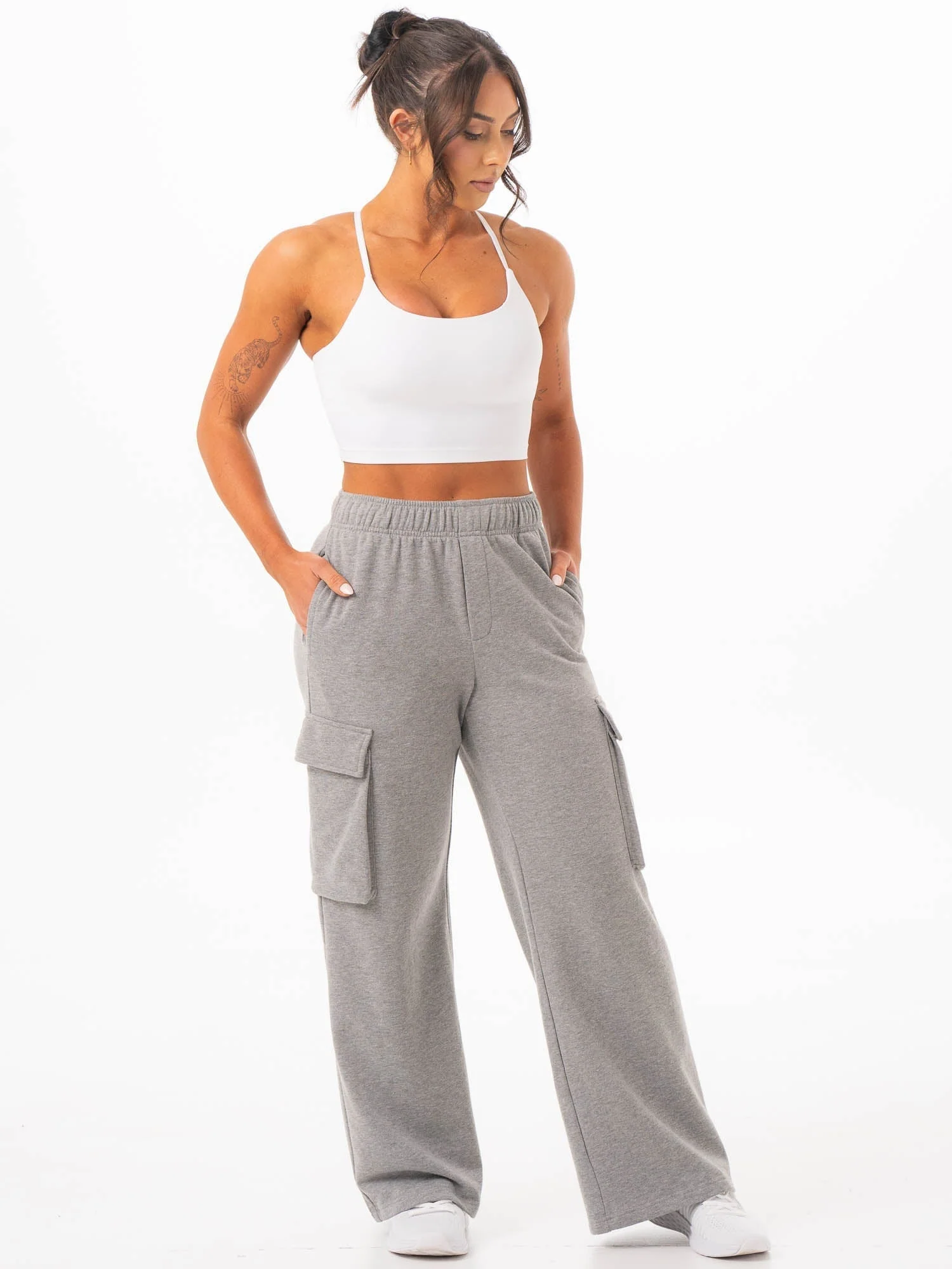 Cargo Track Pant - Grey Marle - Image 6