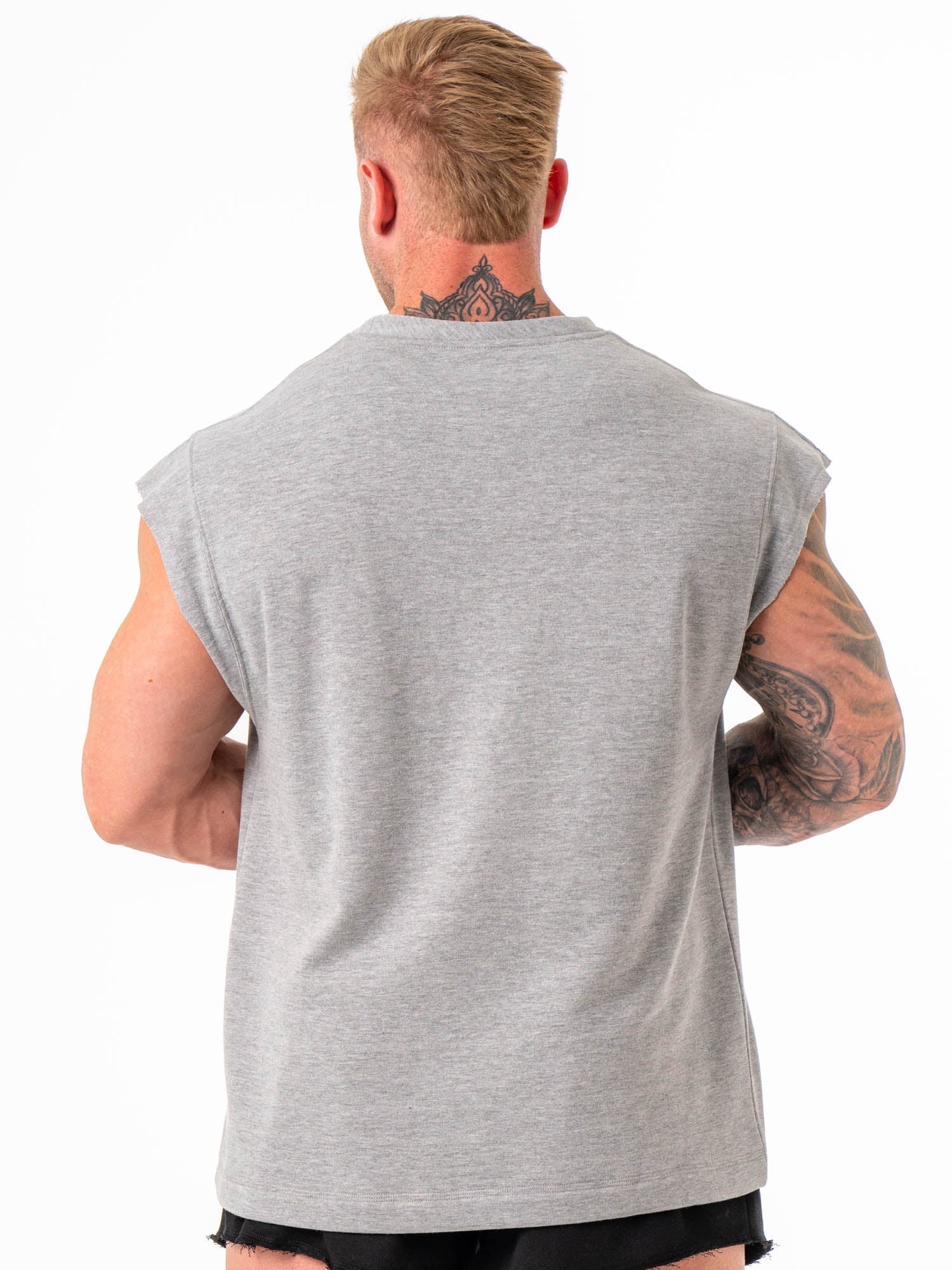 Cut Off Muscle Tank - Grey Marle - Image 2