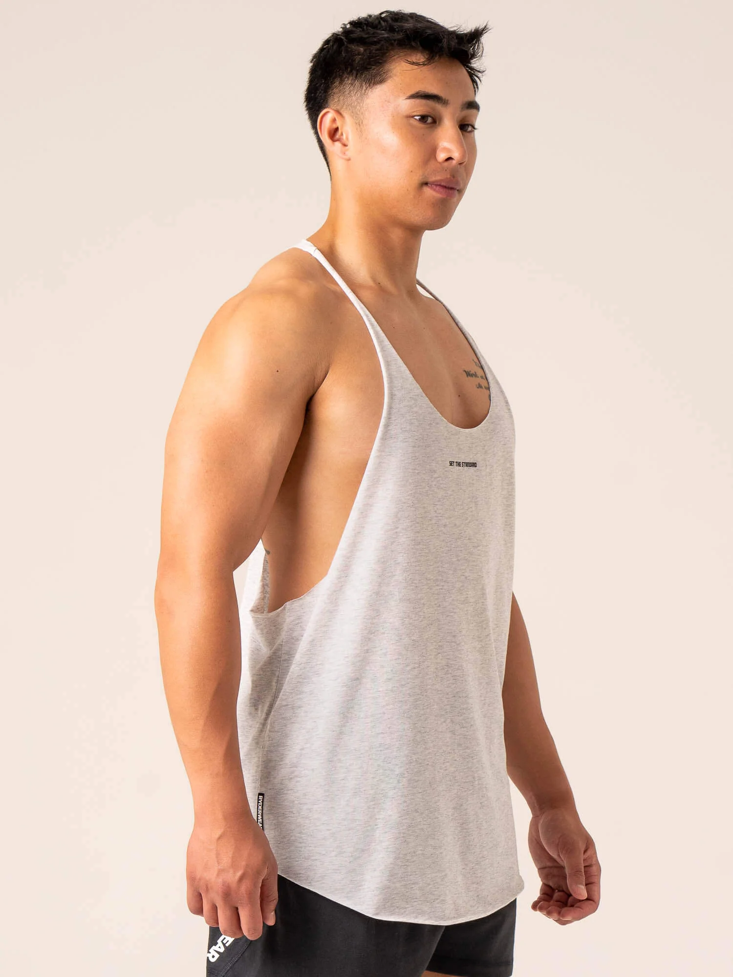 Emerge Arnie T-Back - Snow Grey Marl - Image 4
