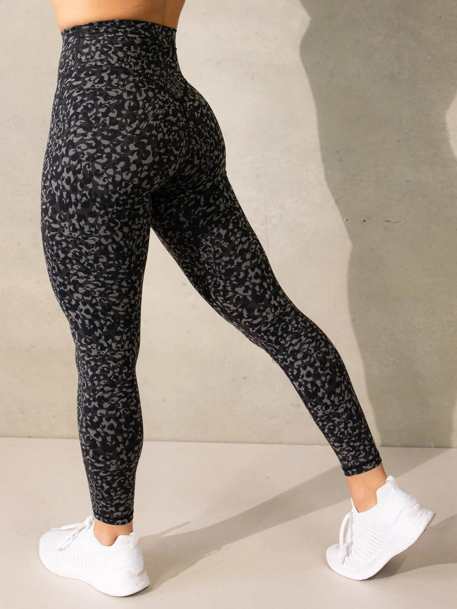 Empower High Waisted Leggings - Black Leopard - Image 4