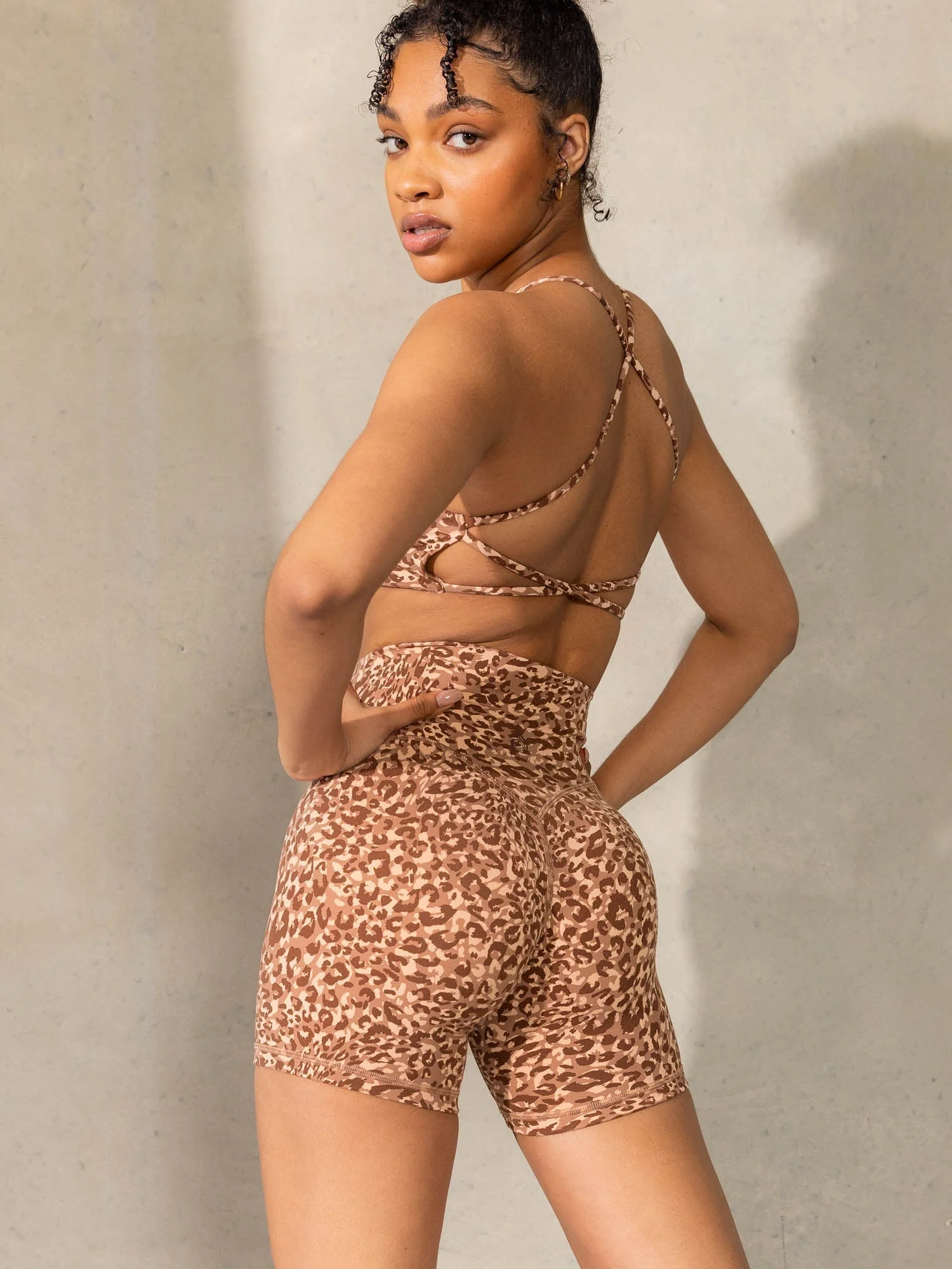 Empower Sports Crop - Mocha Leopard - Image 7
