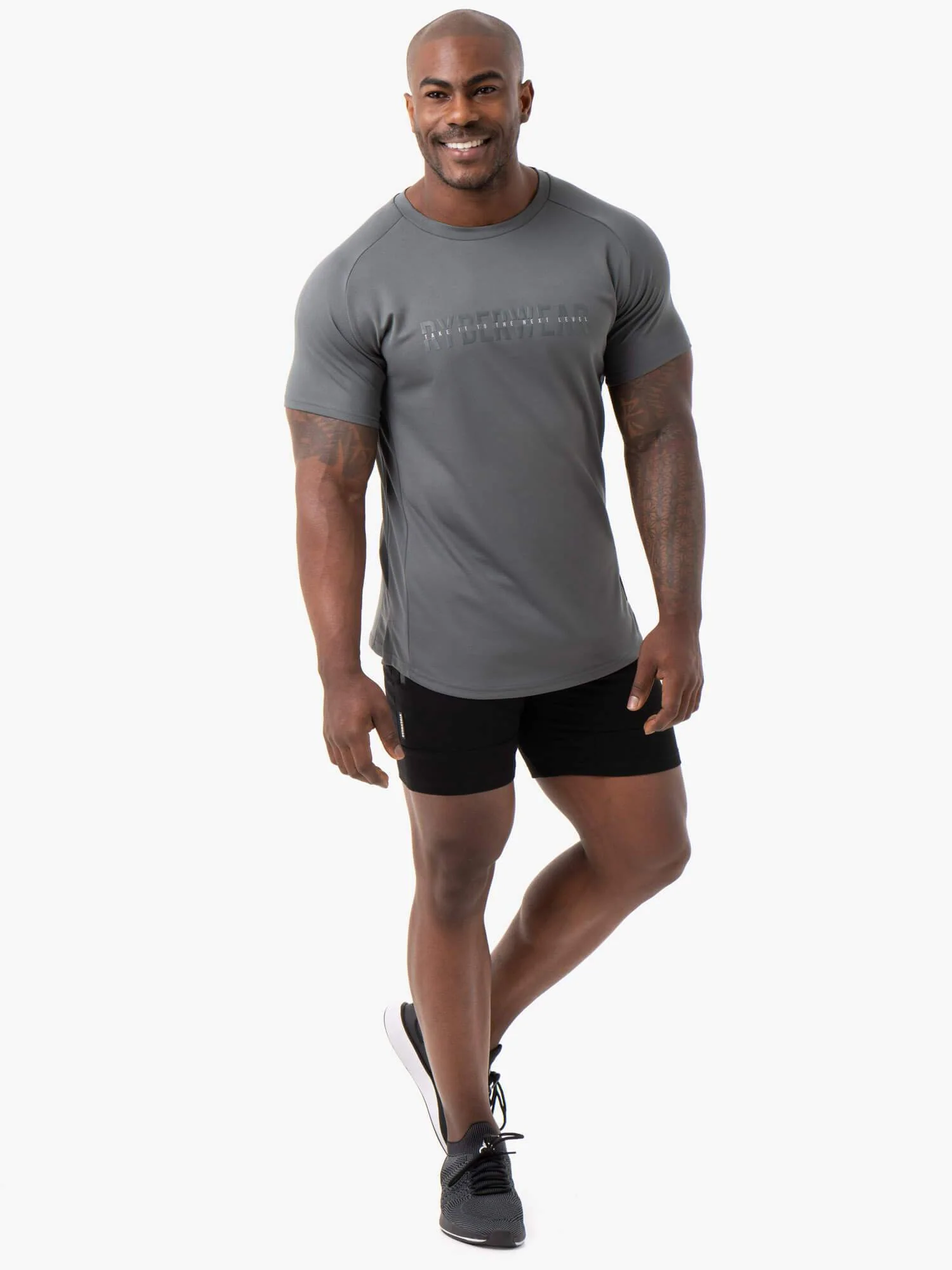 Energy Mesh T-Shirt - Charcoal - Image 5