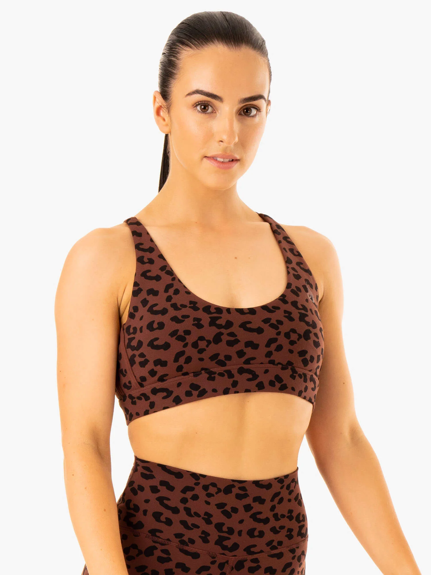 Evolution Sports Bra - Chocolate Leopard - Image 3