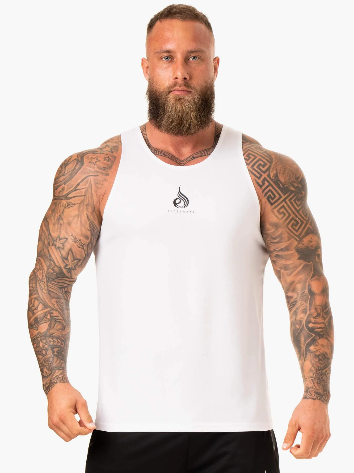 Heighten Mesh Regular Tank - White