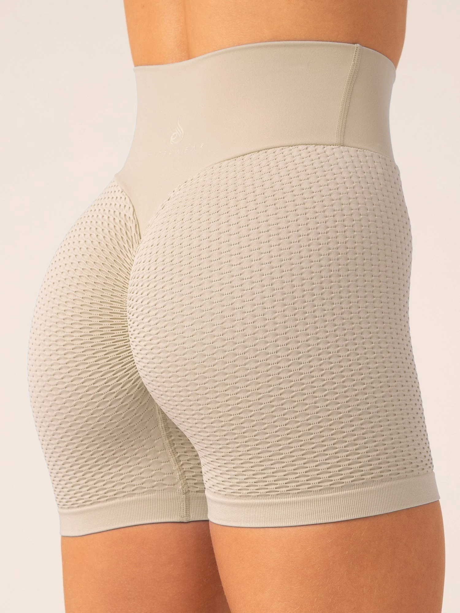 Honeycomb Scrunch Seamless Shorts - Sand - Image 5