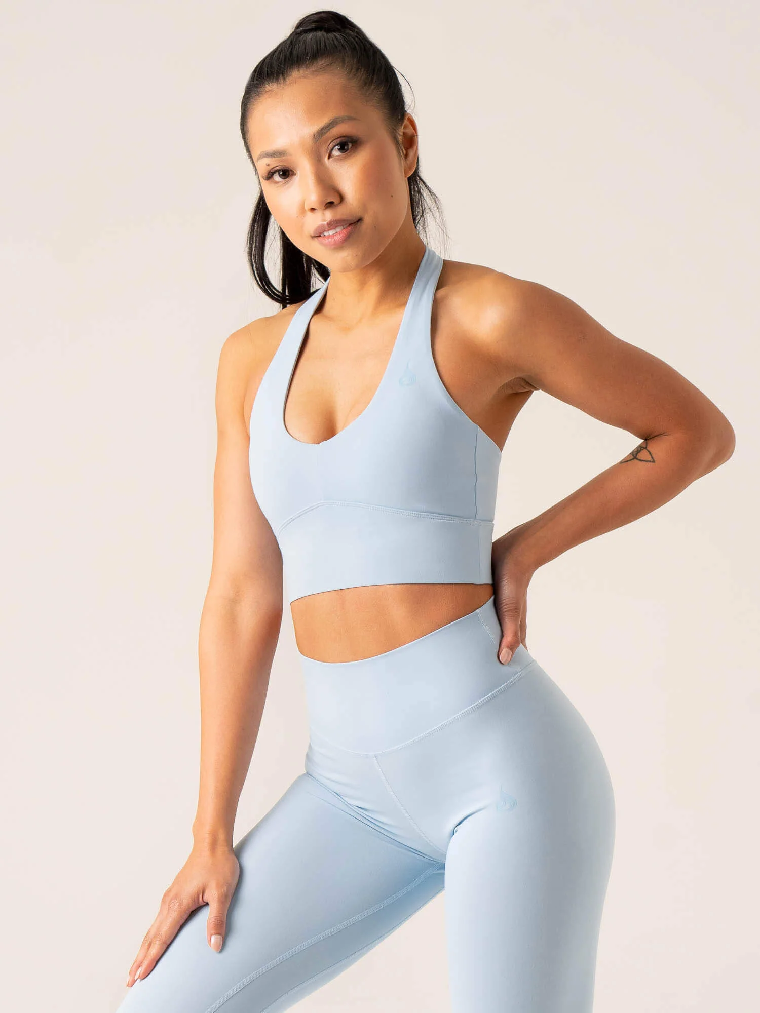 NKD Arch Halter Sports Bra - Baby Blue - Image 4