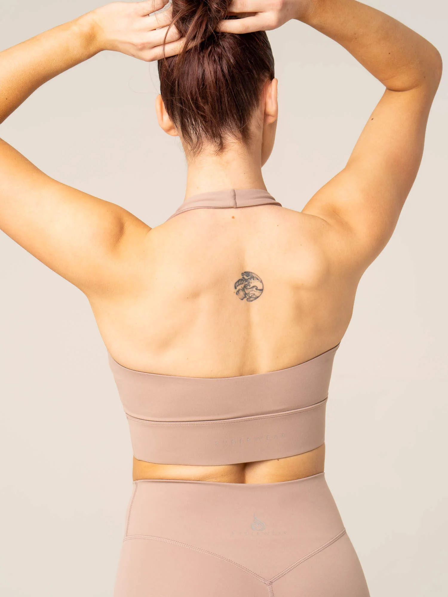 NKD Arch Halter Sports Bra - Taupe - Image 3
