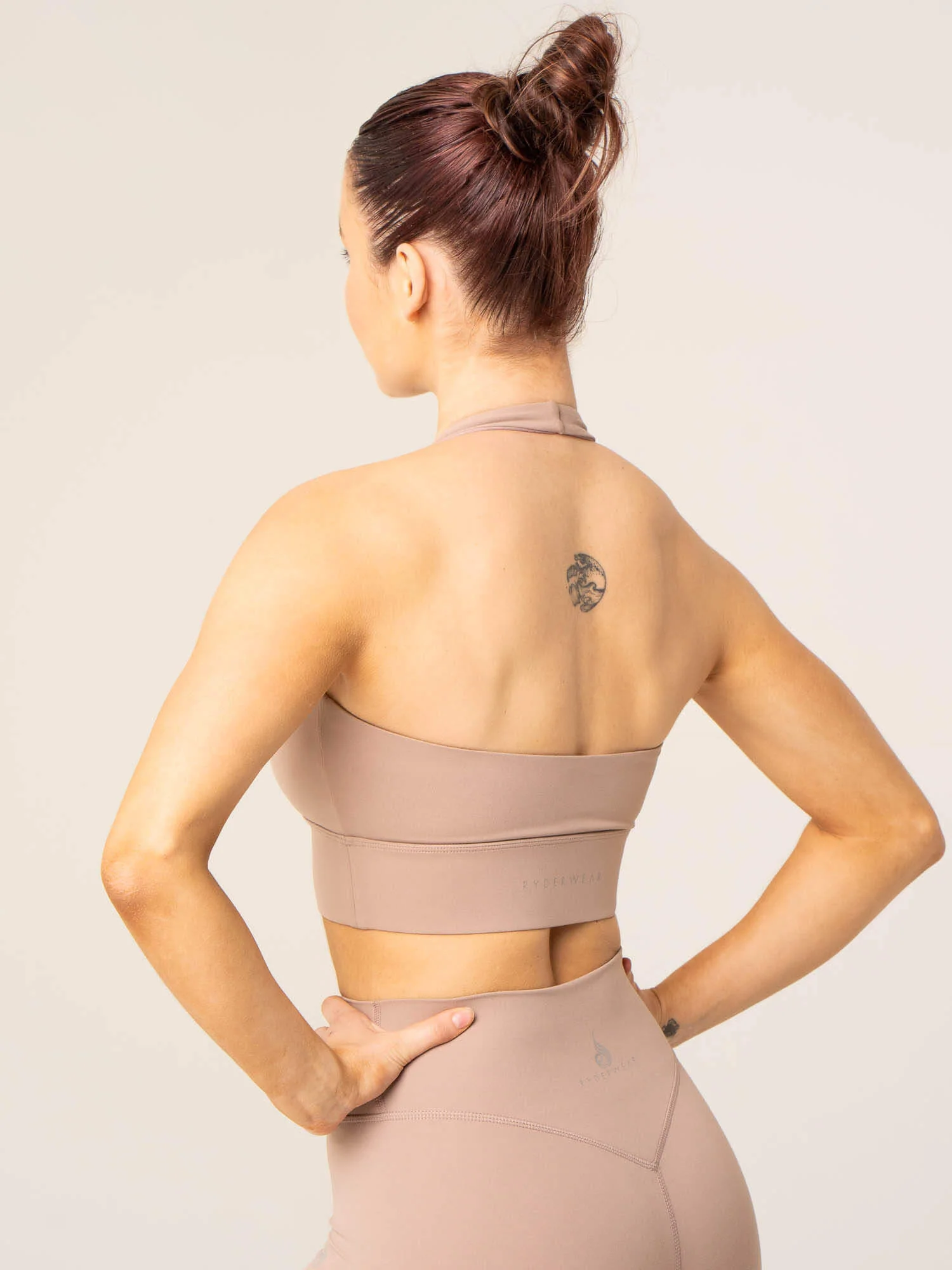 NKD Arch Halter Sports Bra - Taupe - Image 5