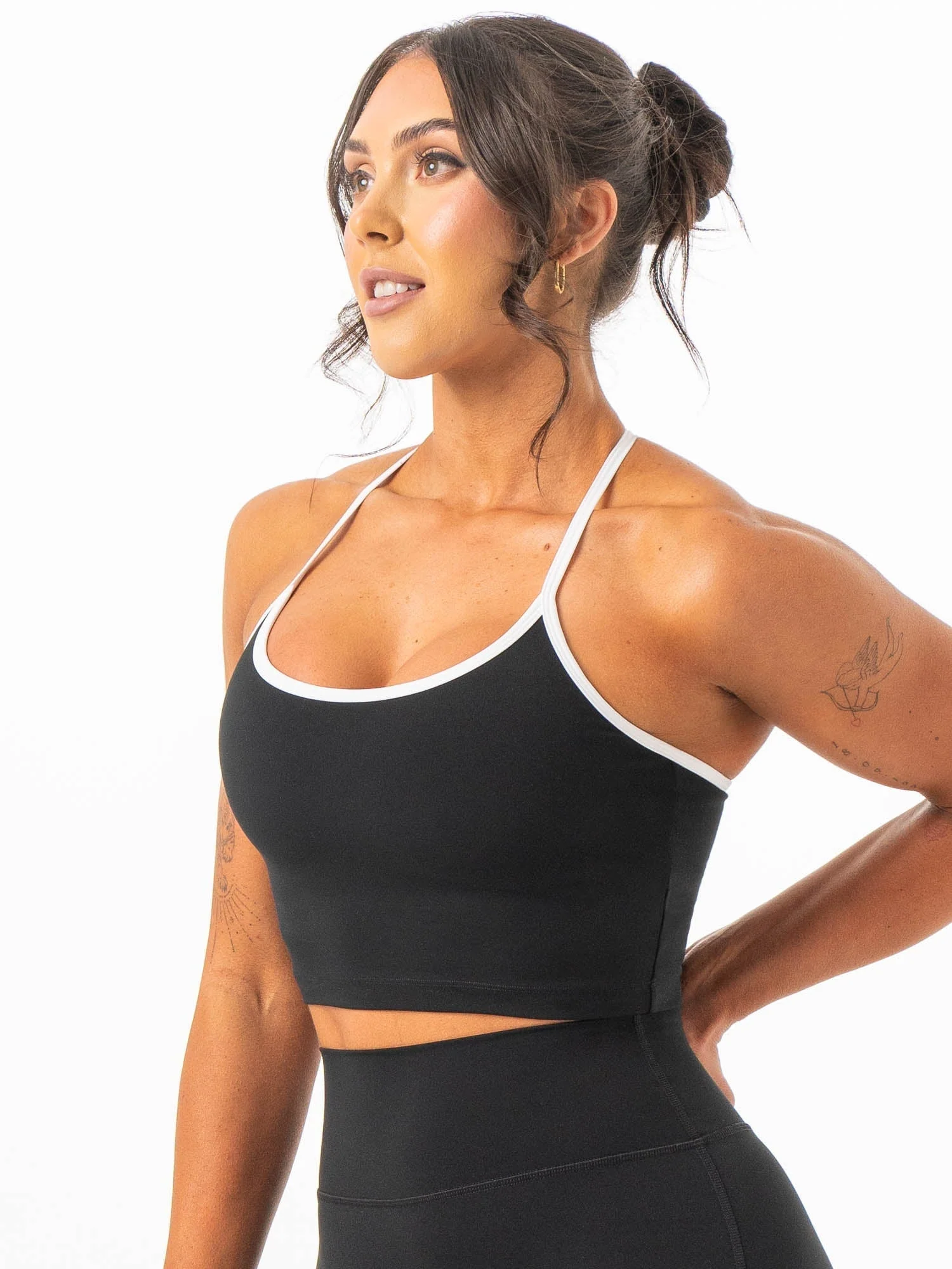 NKD Contrast Shelf Bra Tank - Black - Image 3