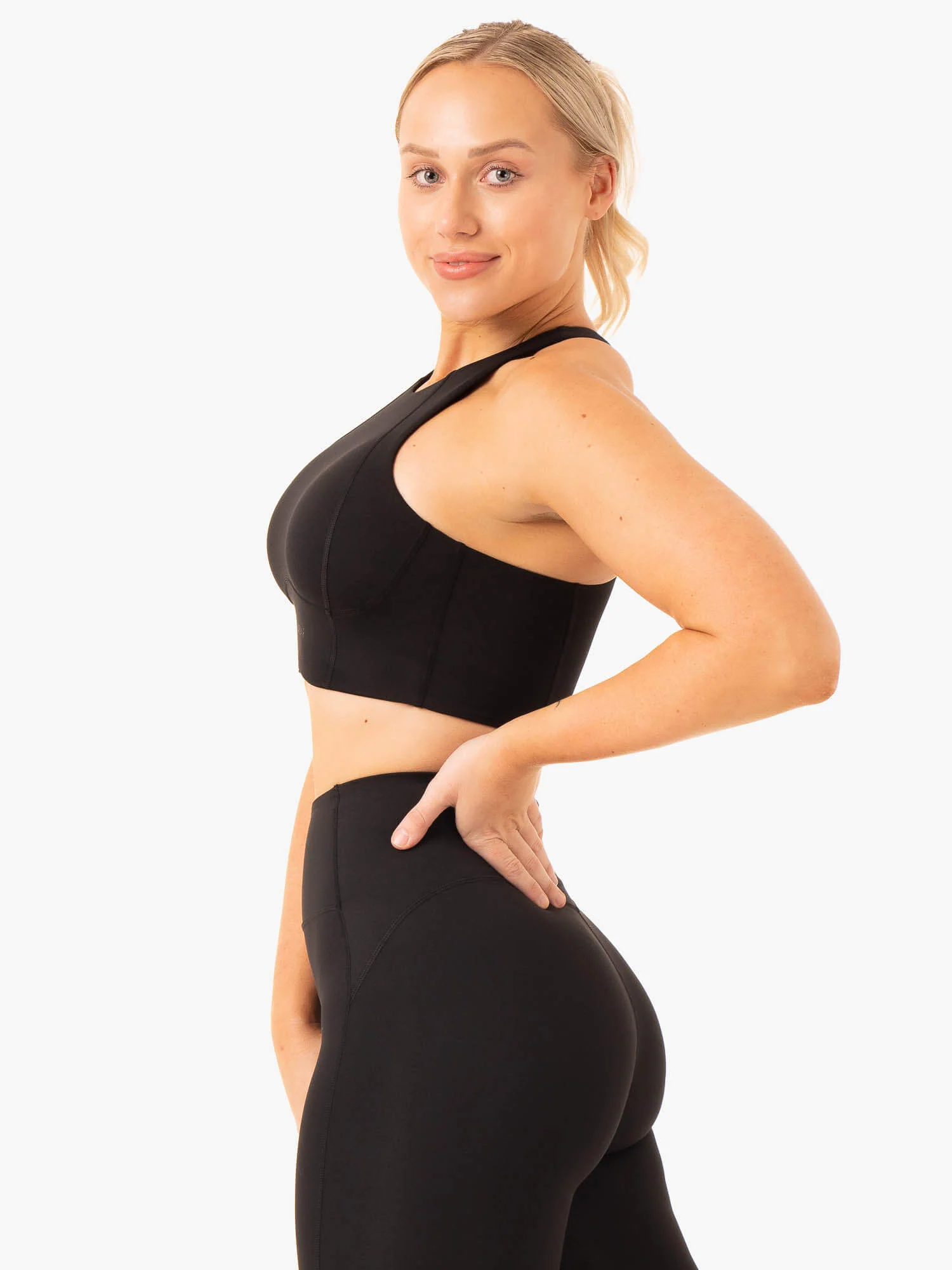 NKD Frame Long Line Sports Bra - Black - Image 4