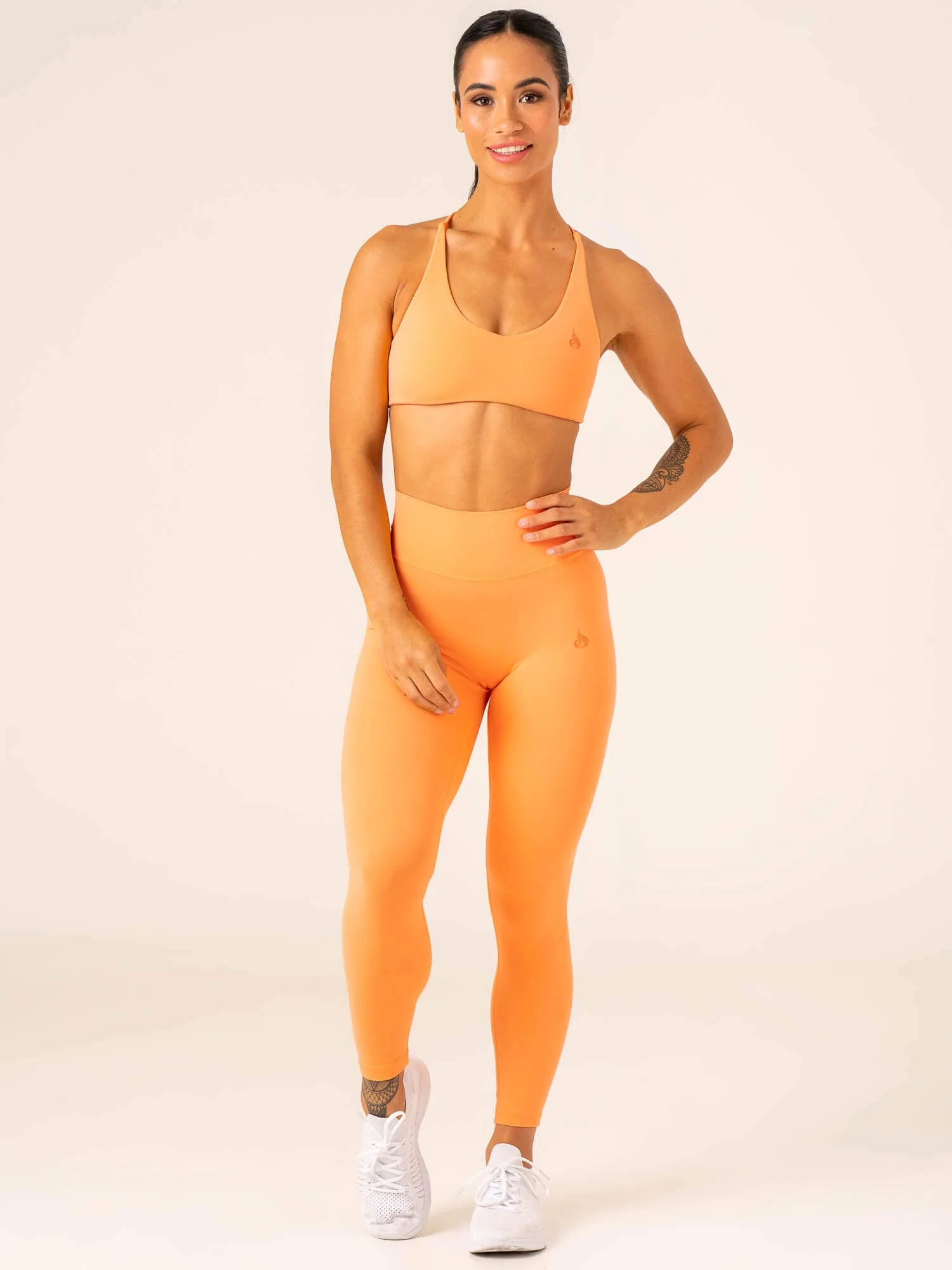 NKD High Waisted Scrunch Leggings - Orange Sherbet - Image 6
