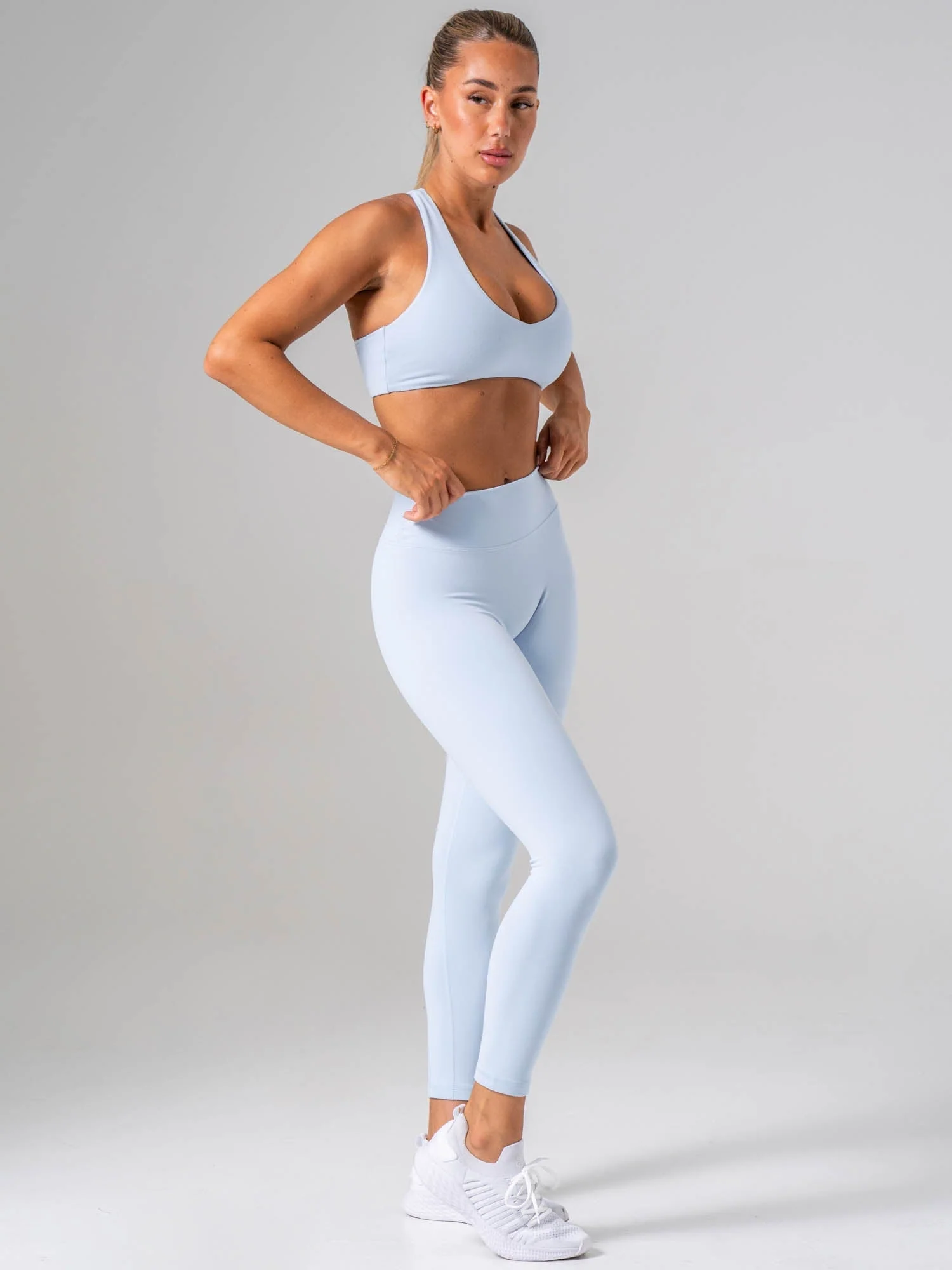 NKD Sueded Luxe Leggings - Sky Blue - Image 4