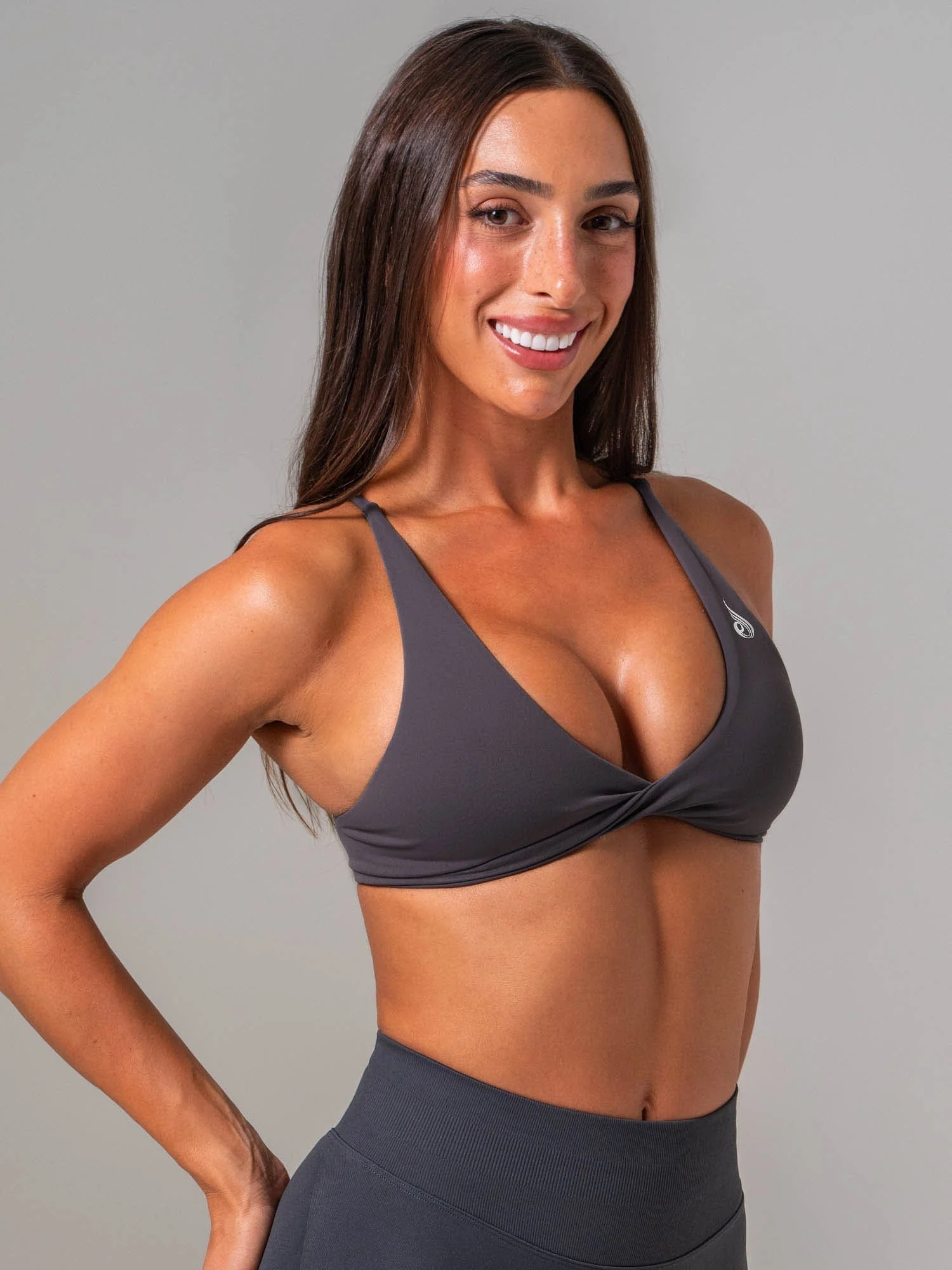 NKD Twist Sports Bra - Graphite - Image 5