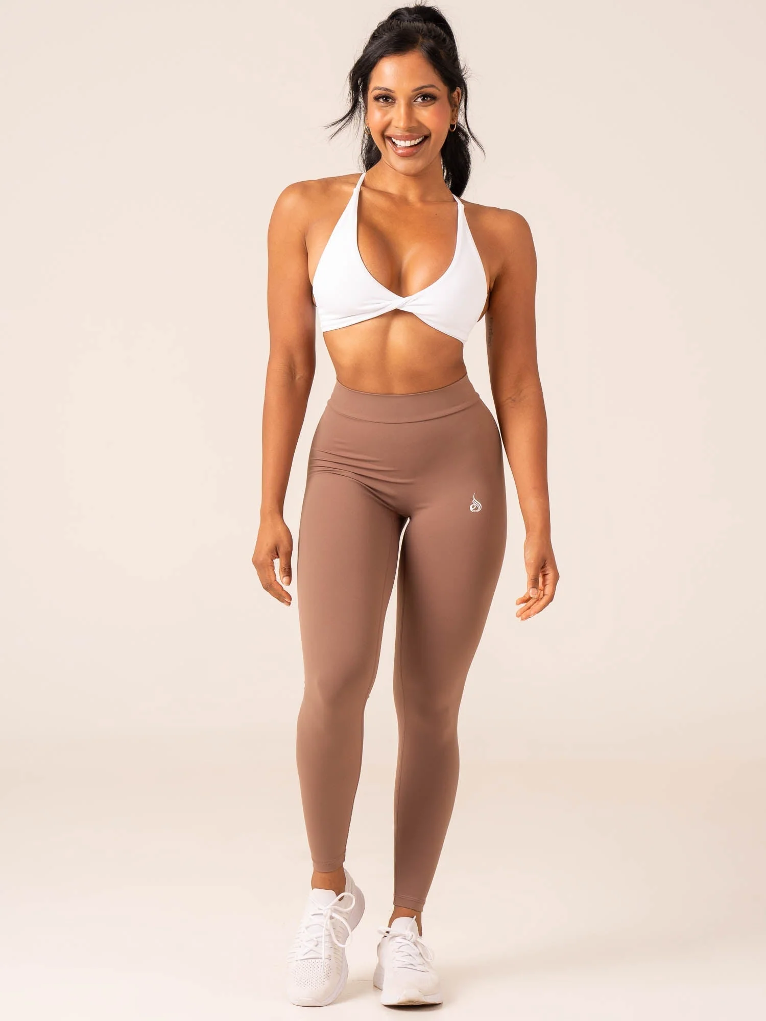 NKD V Scrunch Leggings - Mocha - Image 5