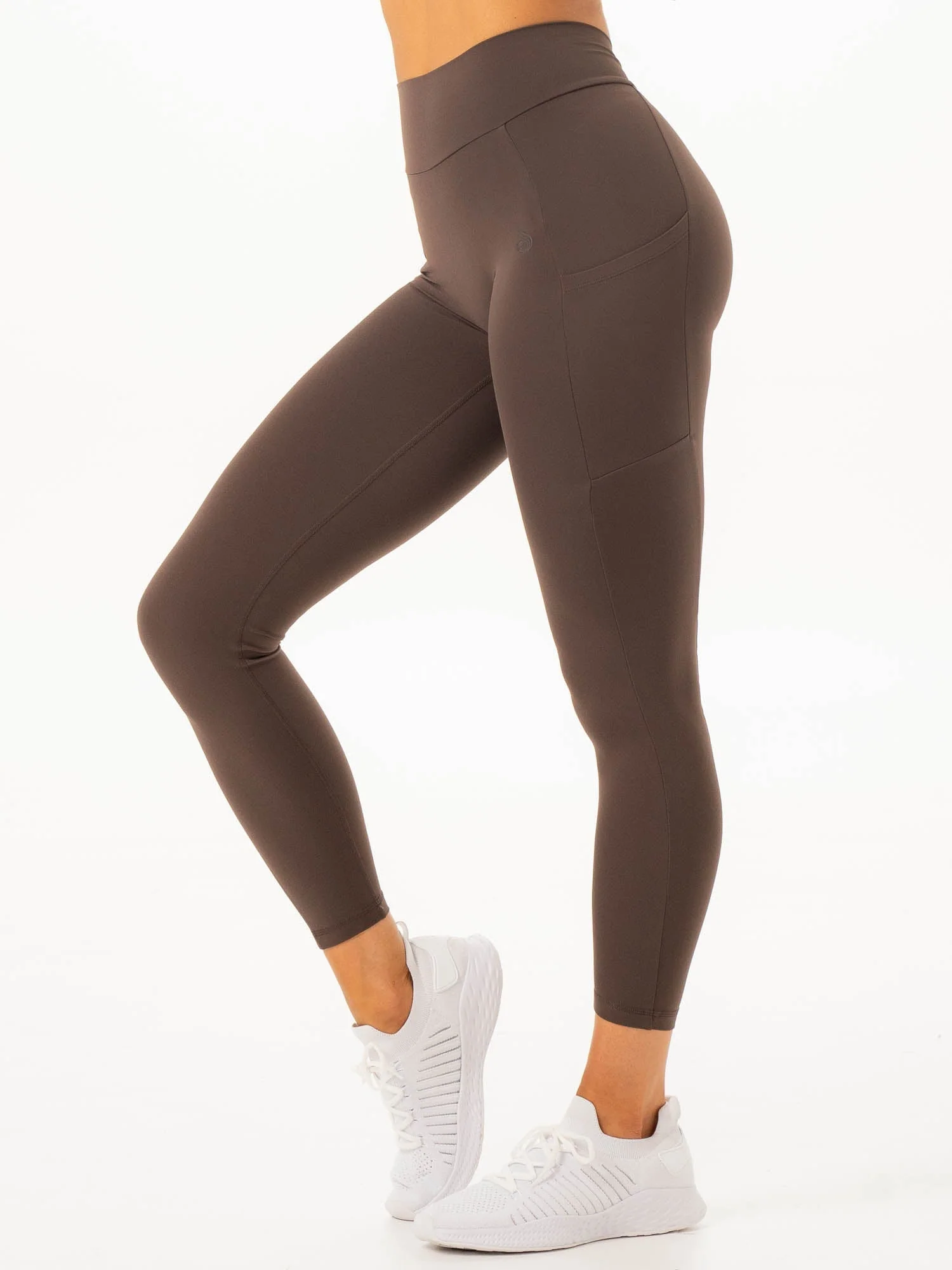 NKD V Scrunch Pocket Leggings - Espresso - Image 2