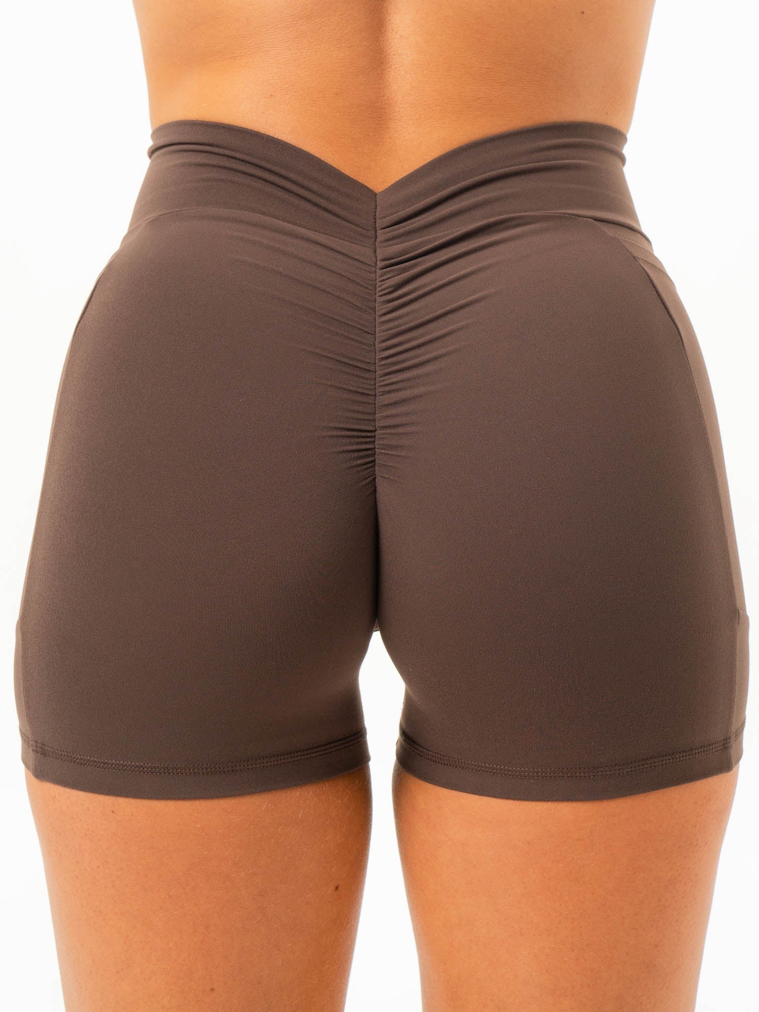 NKD V Scrunch Pocket Shorts - Espresso - Image 3