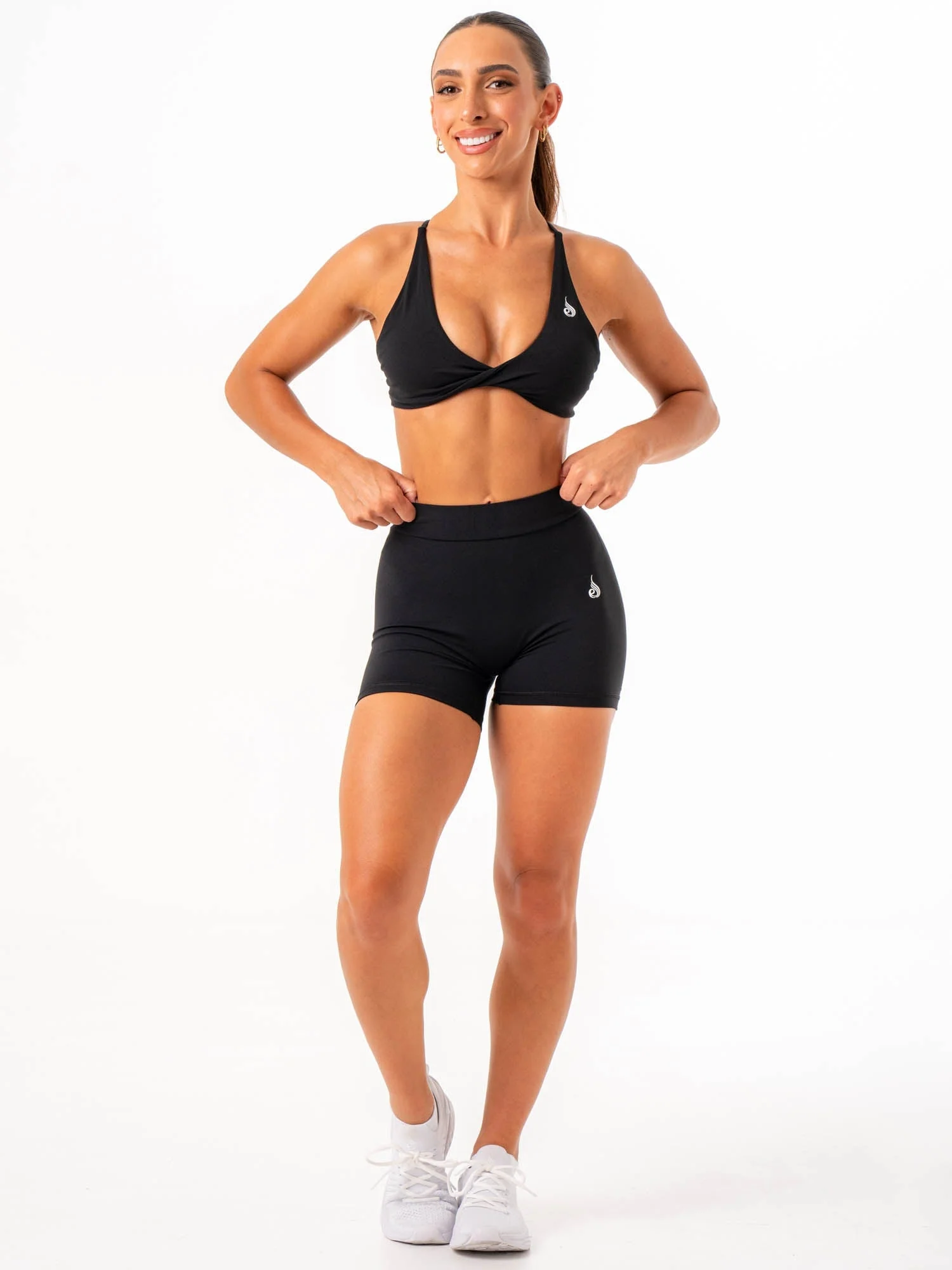 NKD V Scrunch Shorts - Black - Image 6