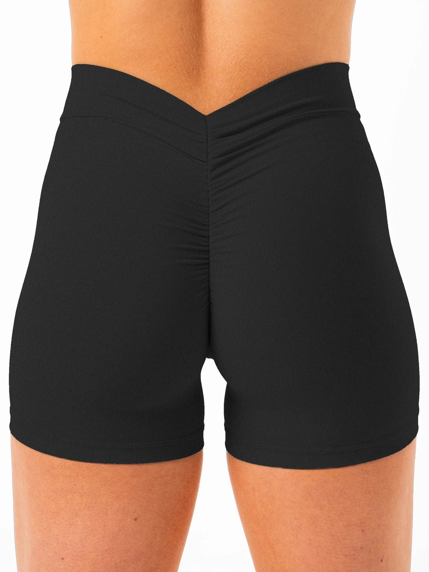 NKD V Scrunch Shorts - Faded Black - Image 4