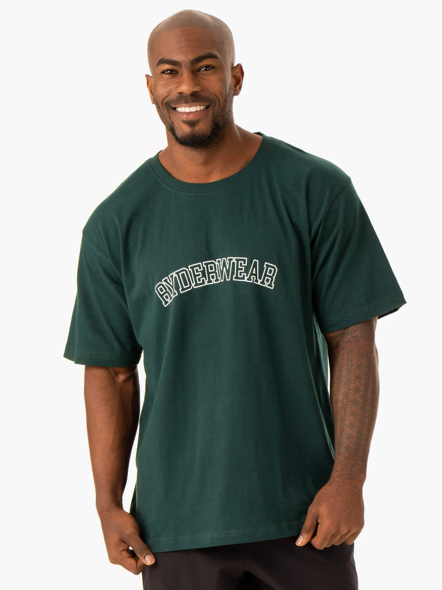 Oversized T-Shirt - Bottle Green - Image 4