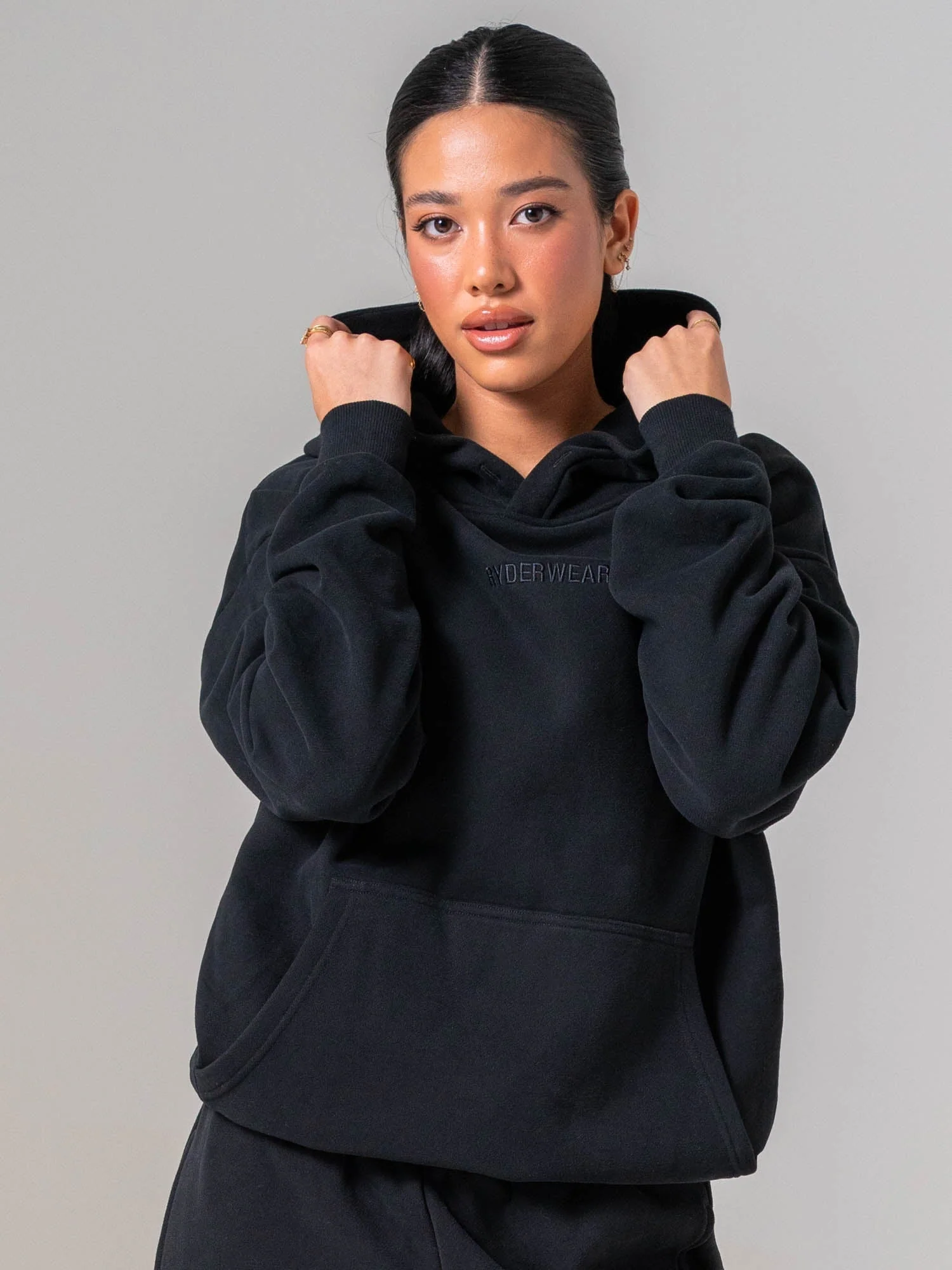 Plush Hoodie - Black - Image 2