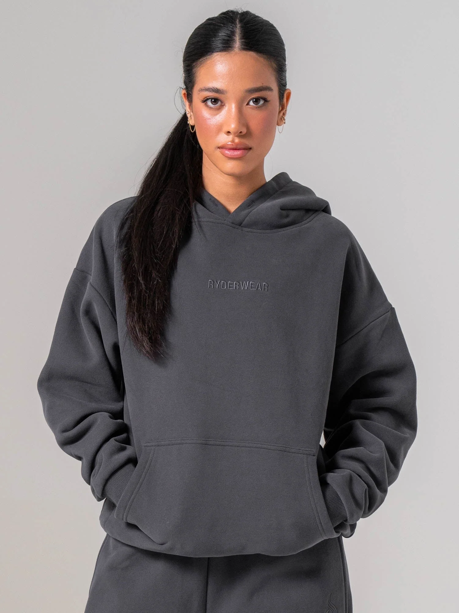 Plush Hoodie - Charcoal - Image 2