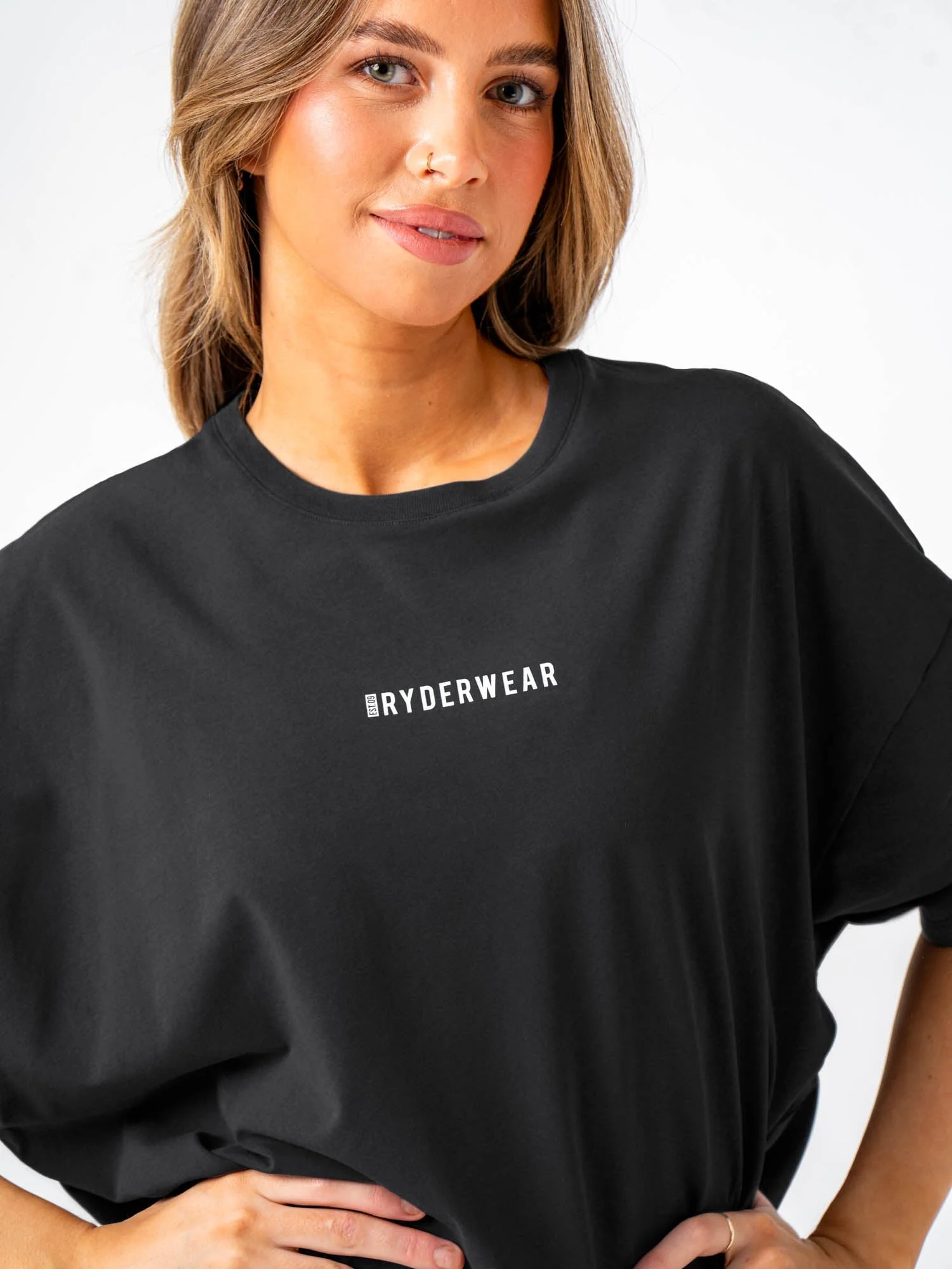 Pursuit Oversized T-Shirt - Black Stonewash - Image 2
