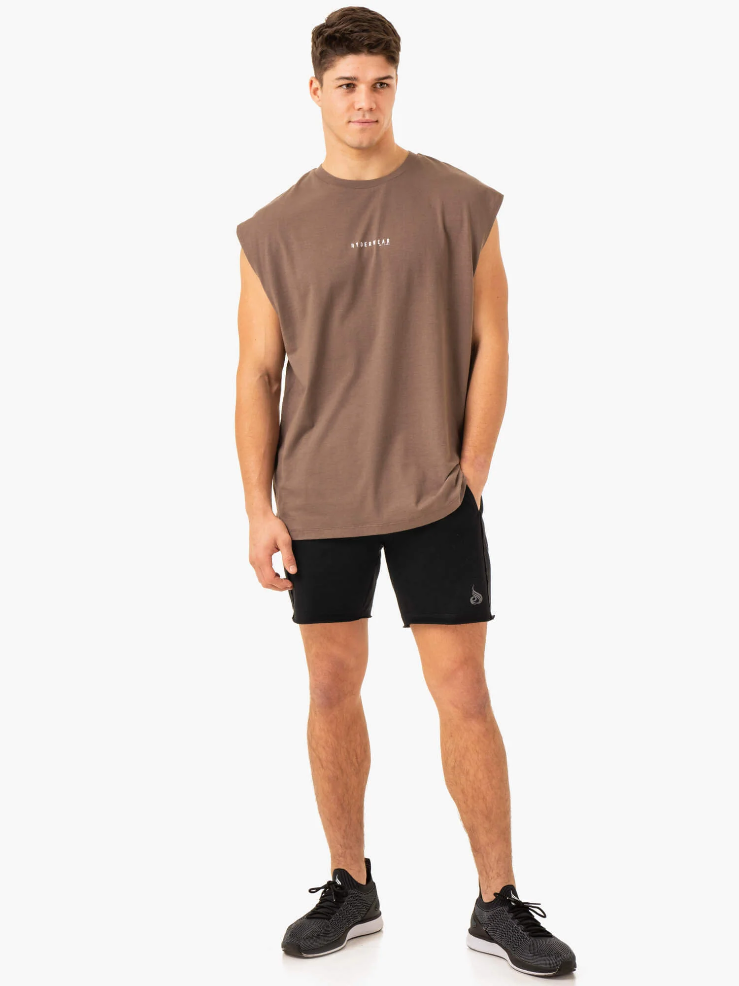 Pursuit Wide Cut Tank - Taupe - Image 4