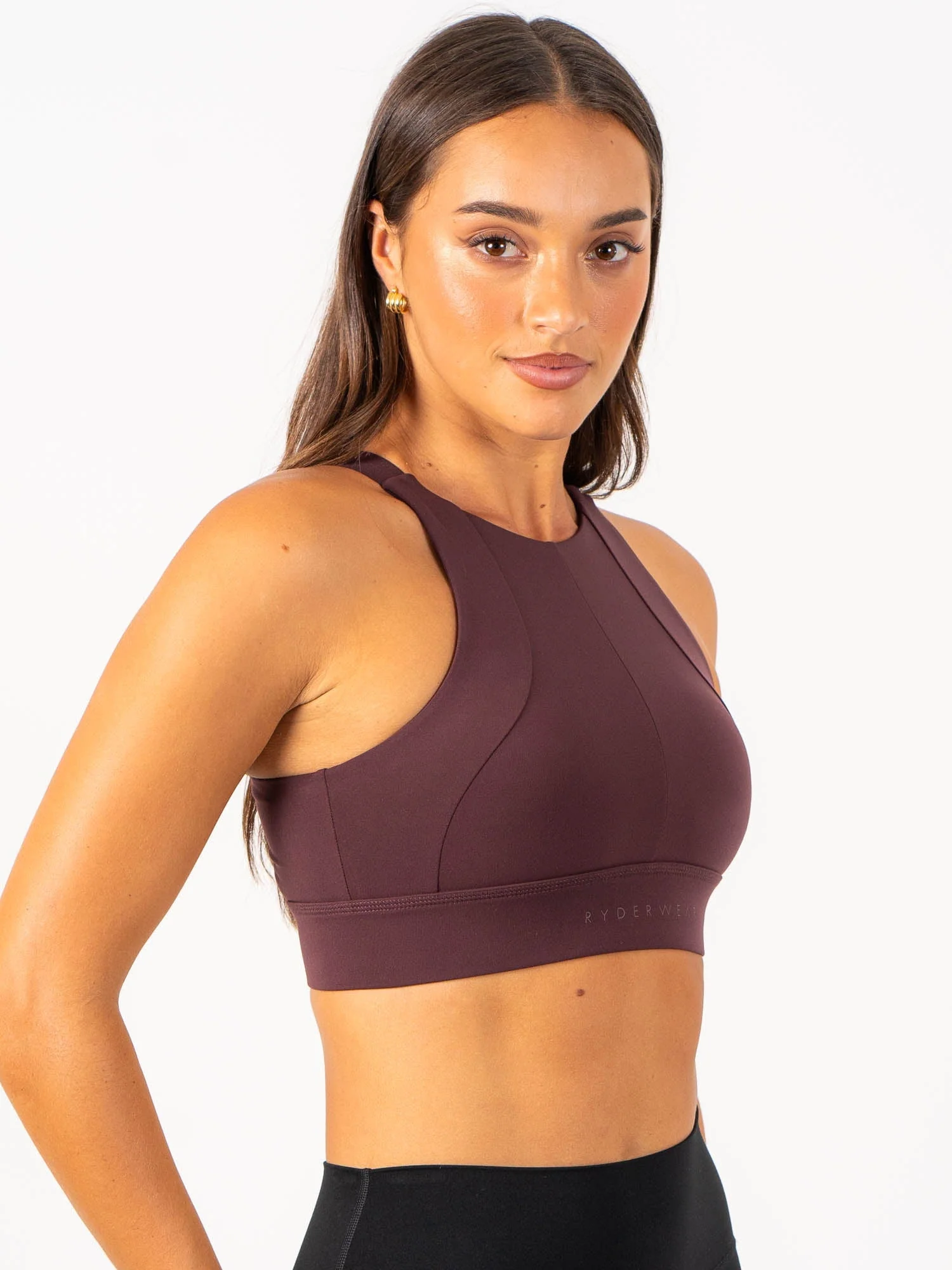 Reset High Impact Sports Bra - Chocolate - Image 3