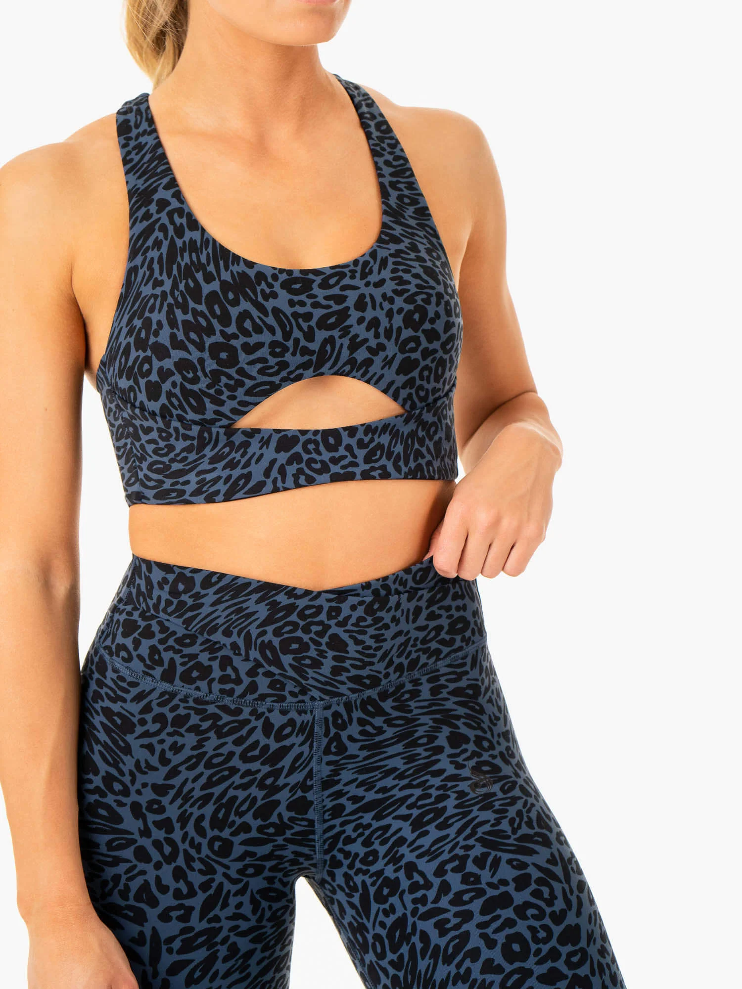 Rotation Sports Bra - Navy Leopard - Image 4