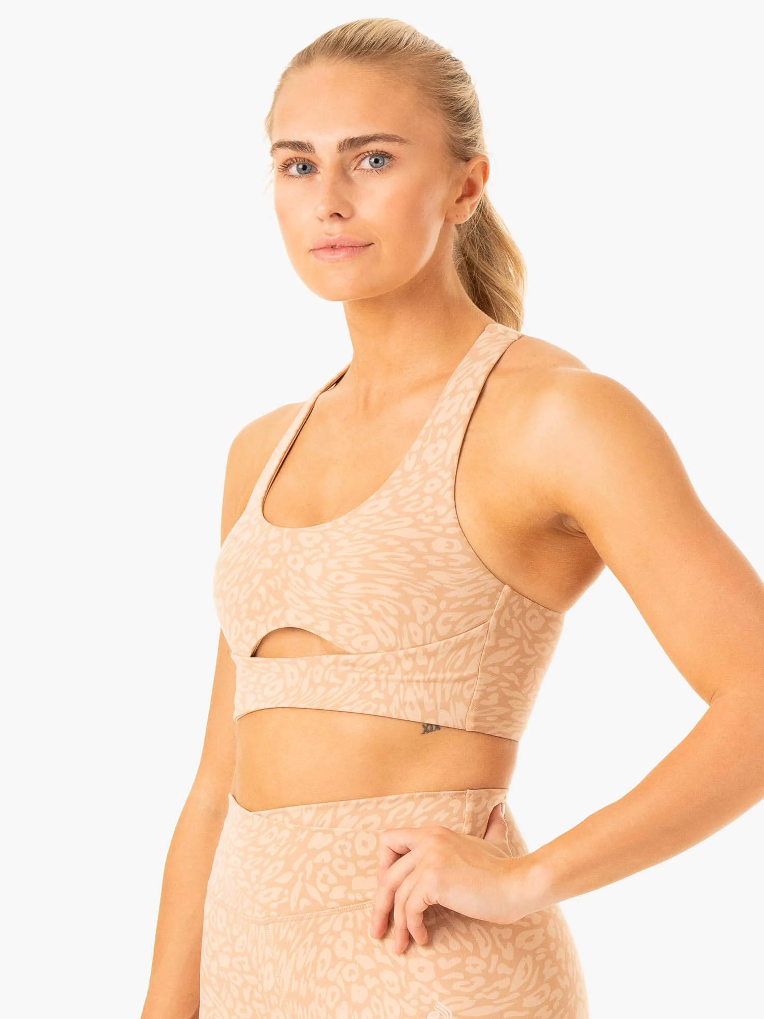 Rotation Sports Bra - Sandstone Leopard - Image 4
