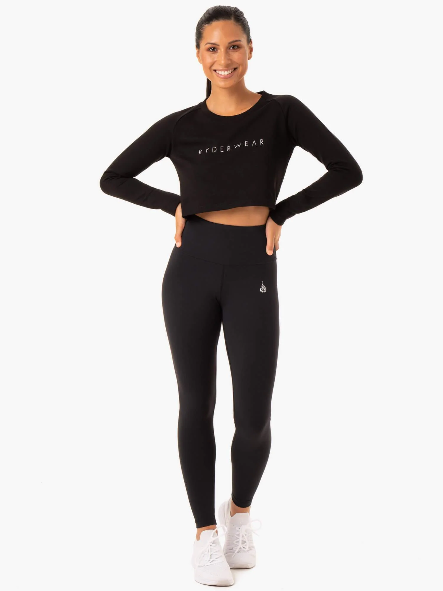 Staples Cropped Sweater - Black - Image 5