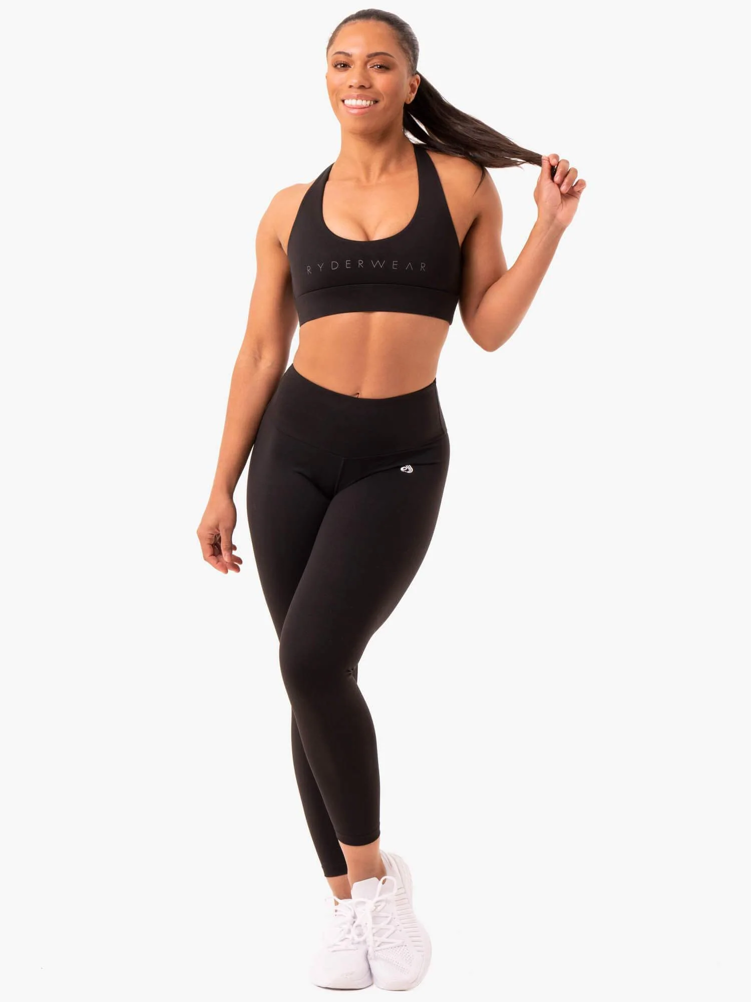Staples Cross Over Sports Bra - Black - Image 4