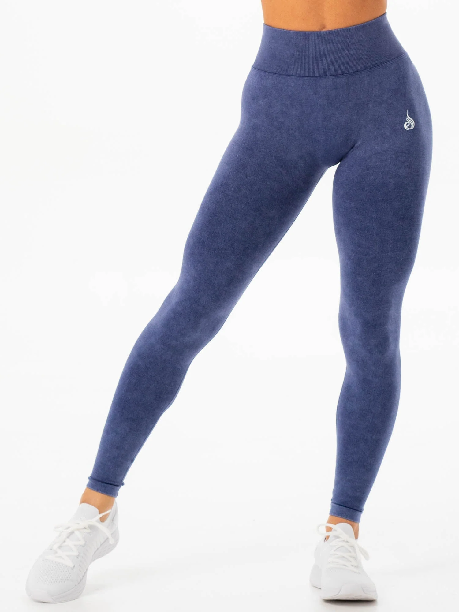 Stonewash Scrunch Seamless Leggings - Navy Stonewash - Image 5