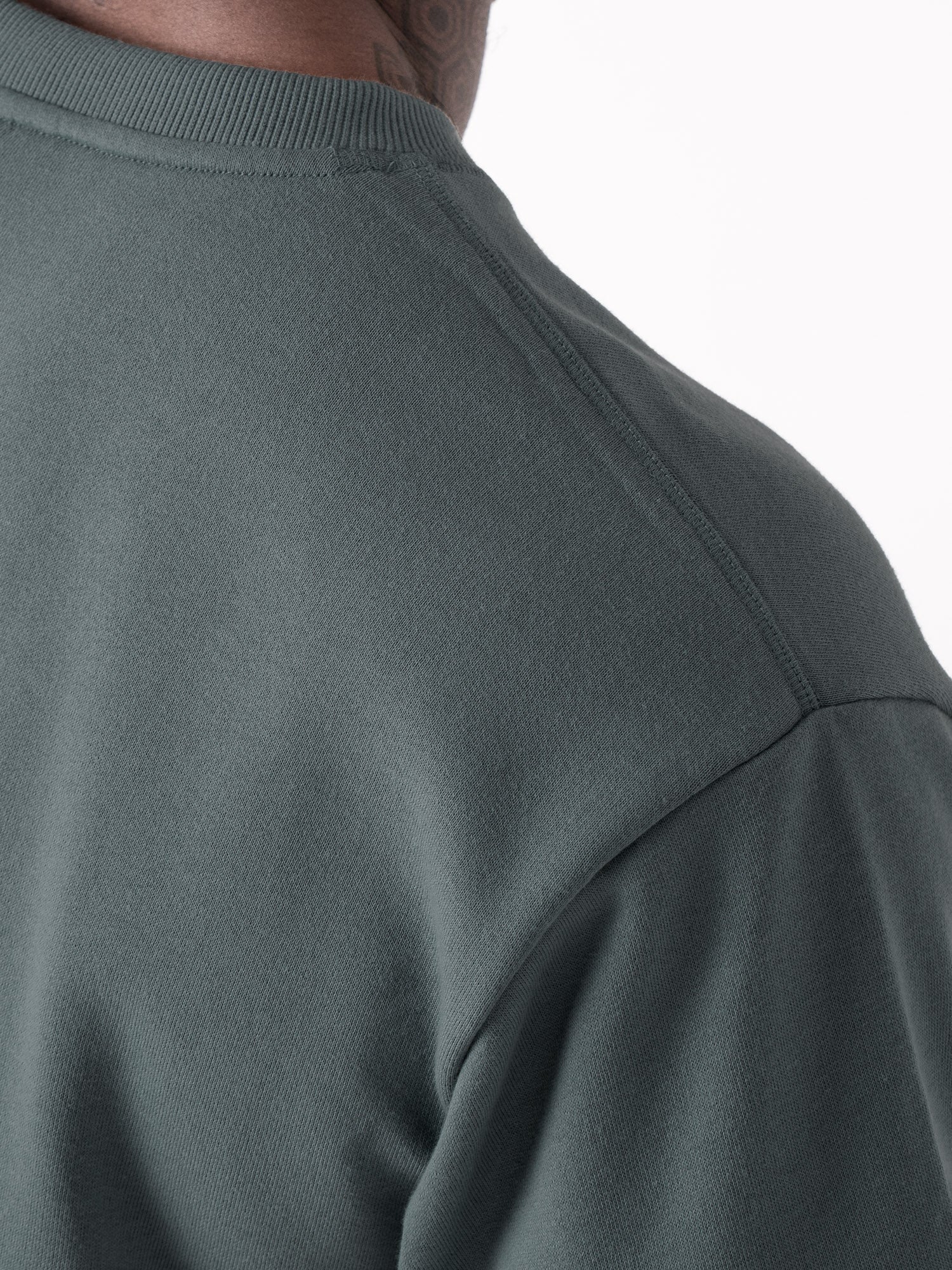 Throwback Fleece Oversized T-Shirt - Petrol - Image 3