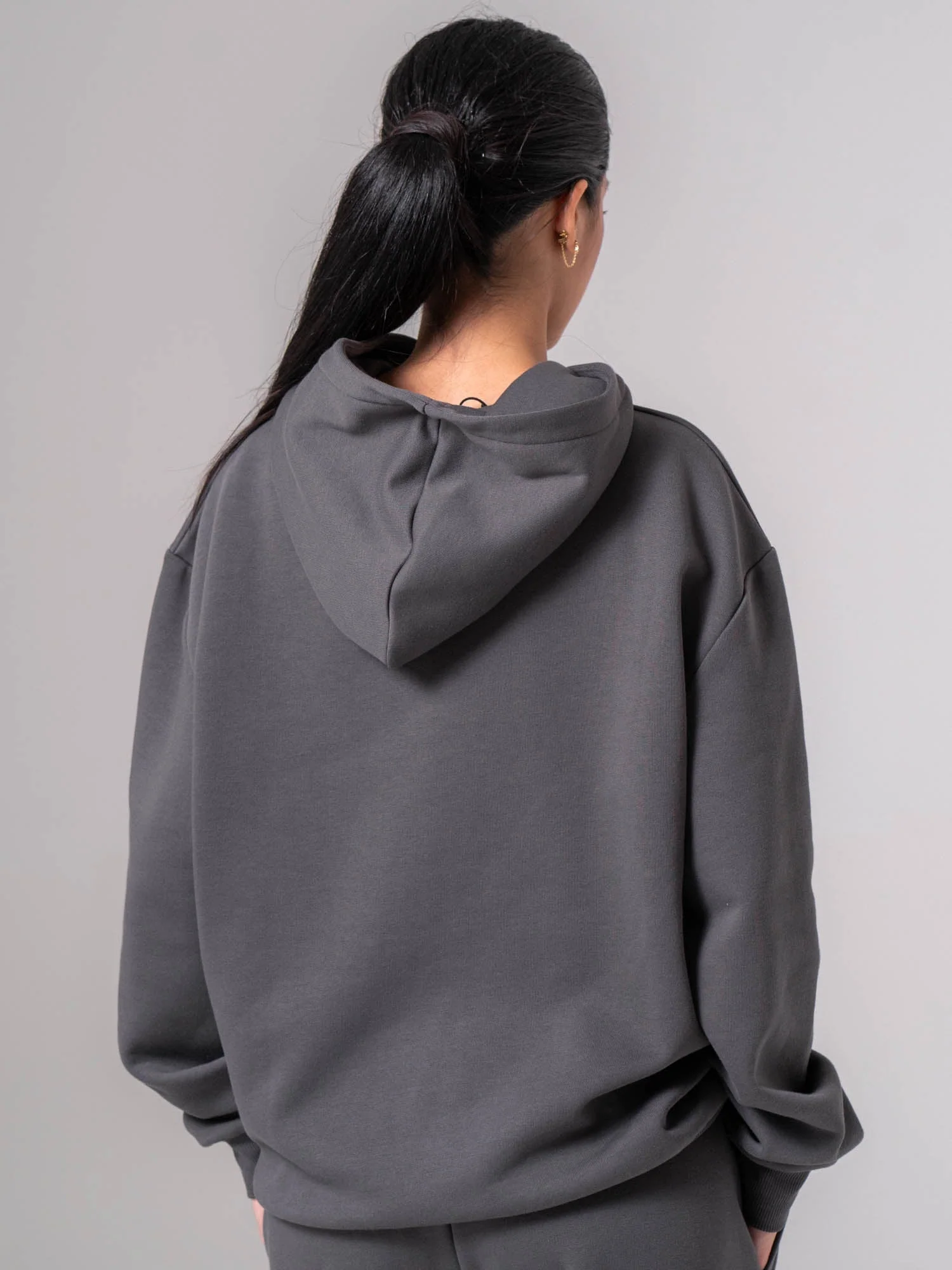 Unisex Fleece Hoodie - Charcoal - Image 5