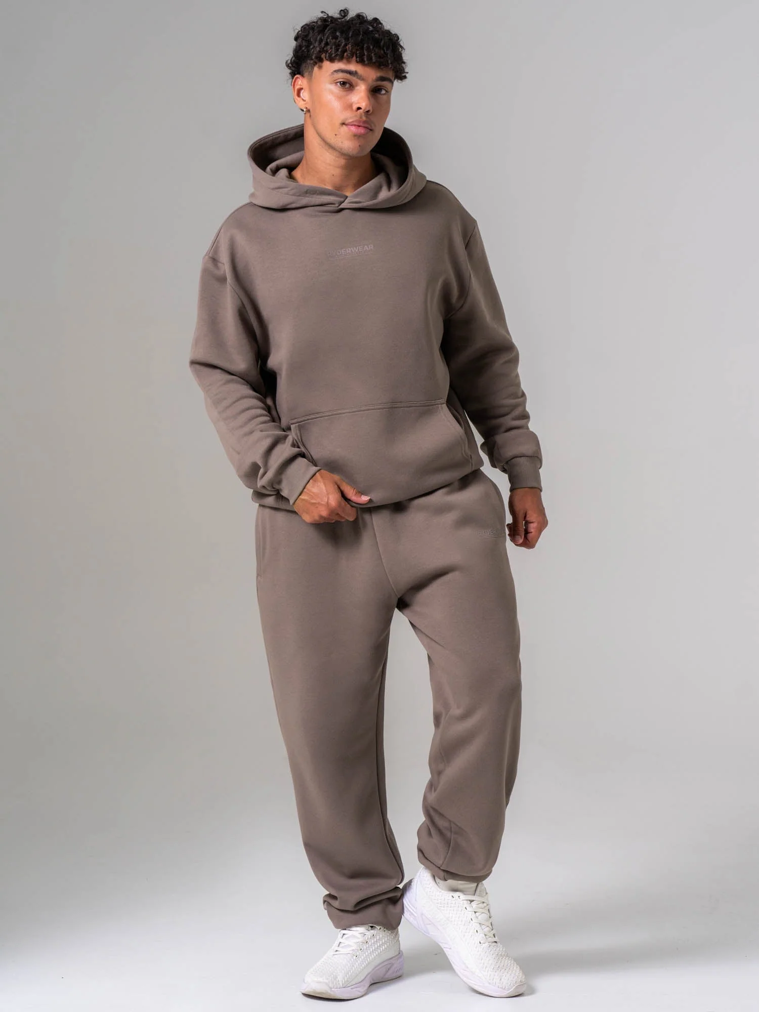 Unisex Fleece Hoodie - Deep Taupe - Image 6