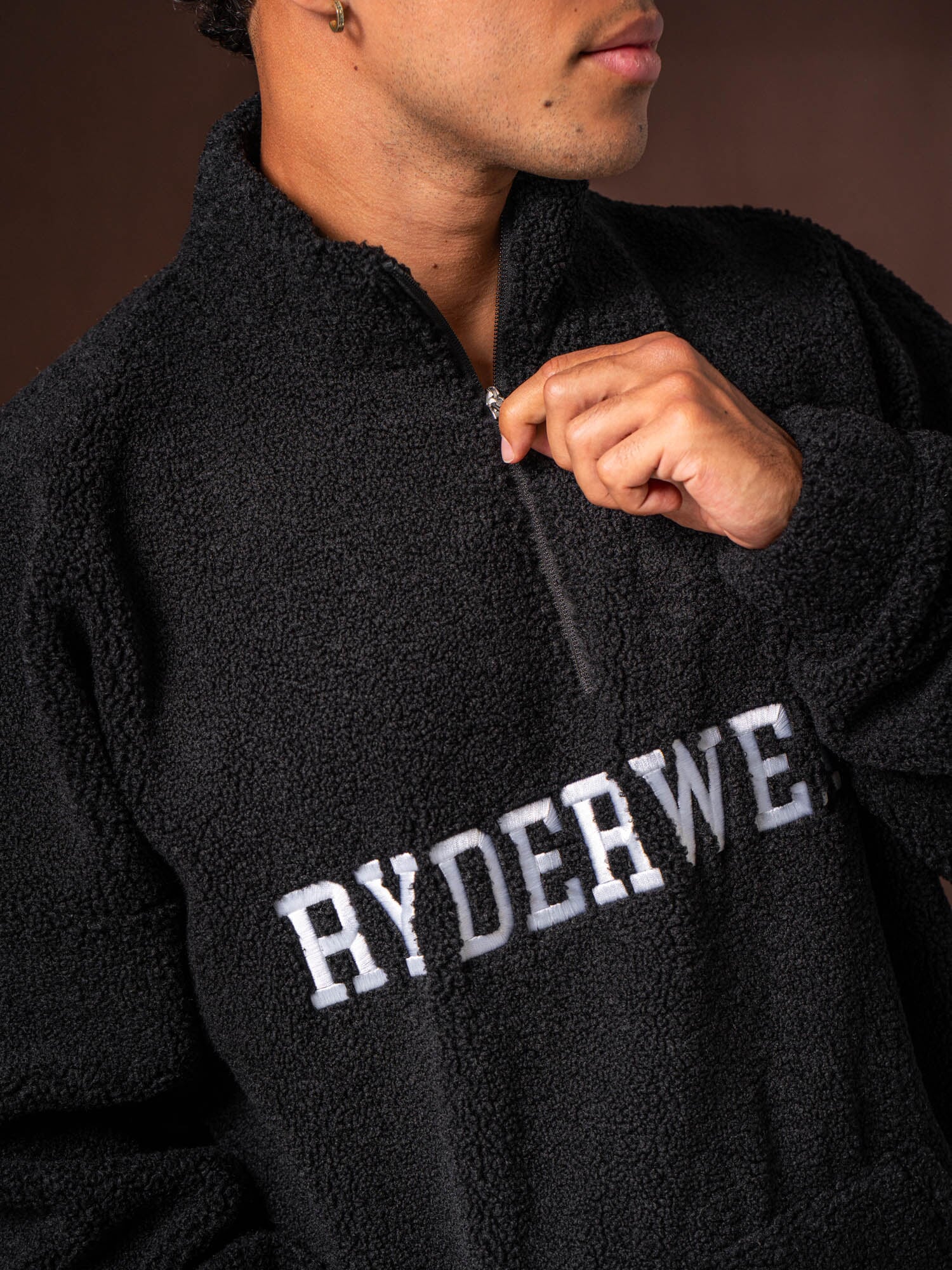 Unisex Teddy Jumper - Black - Image 2