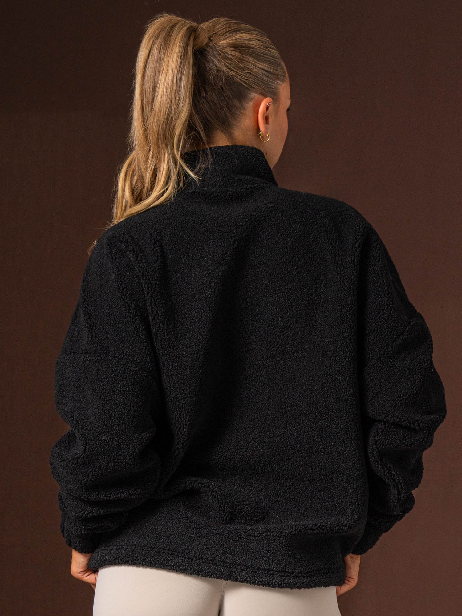 Unisex Teddy Jumper - Black - Image 4