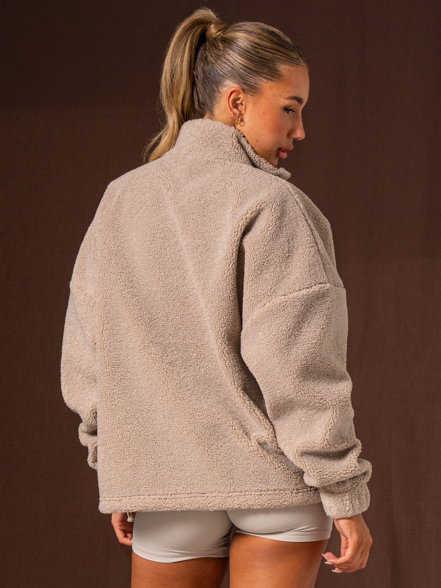 Unisex Teddy Jumper - Taupe - Image 5