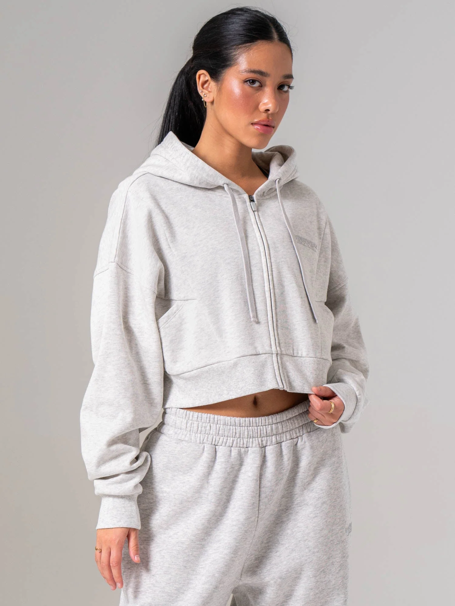 Womens Track Jacket - Snow Marle - Image 3
